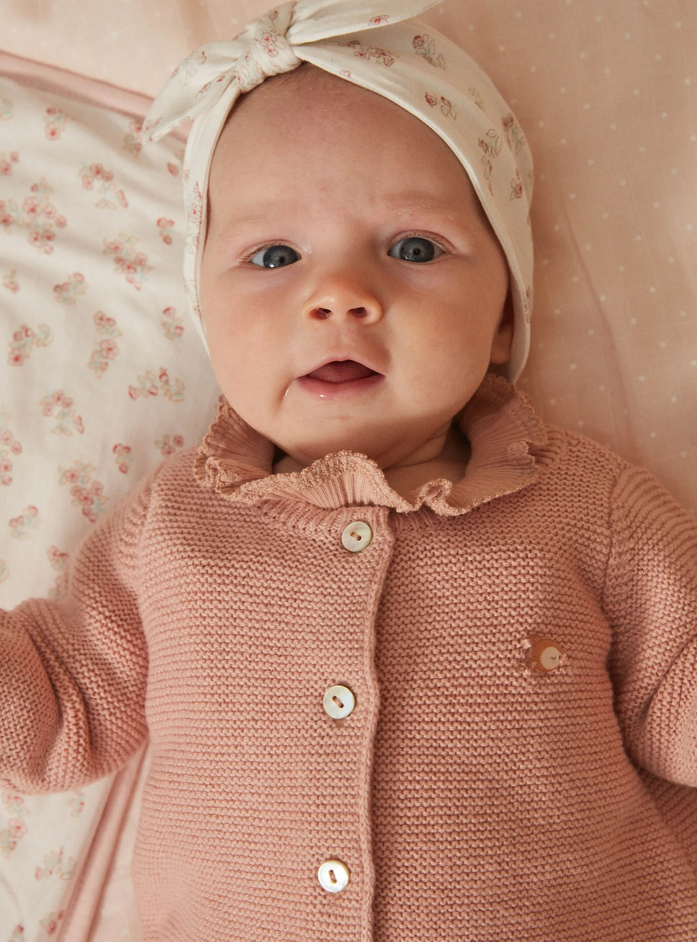 Cheap Sergent Major Antique pink vest in moss stitch