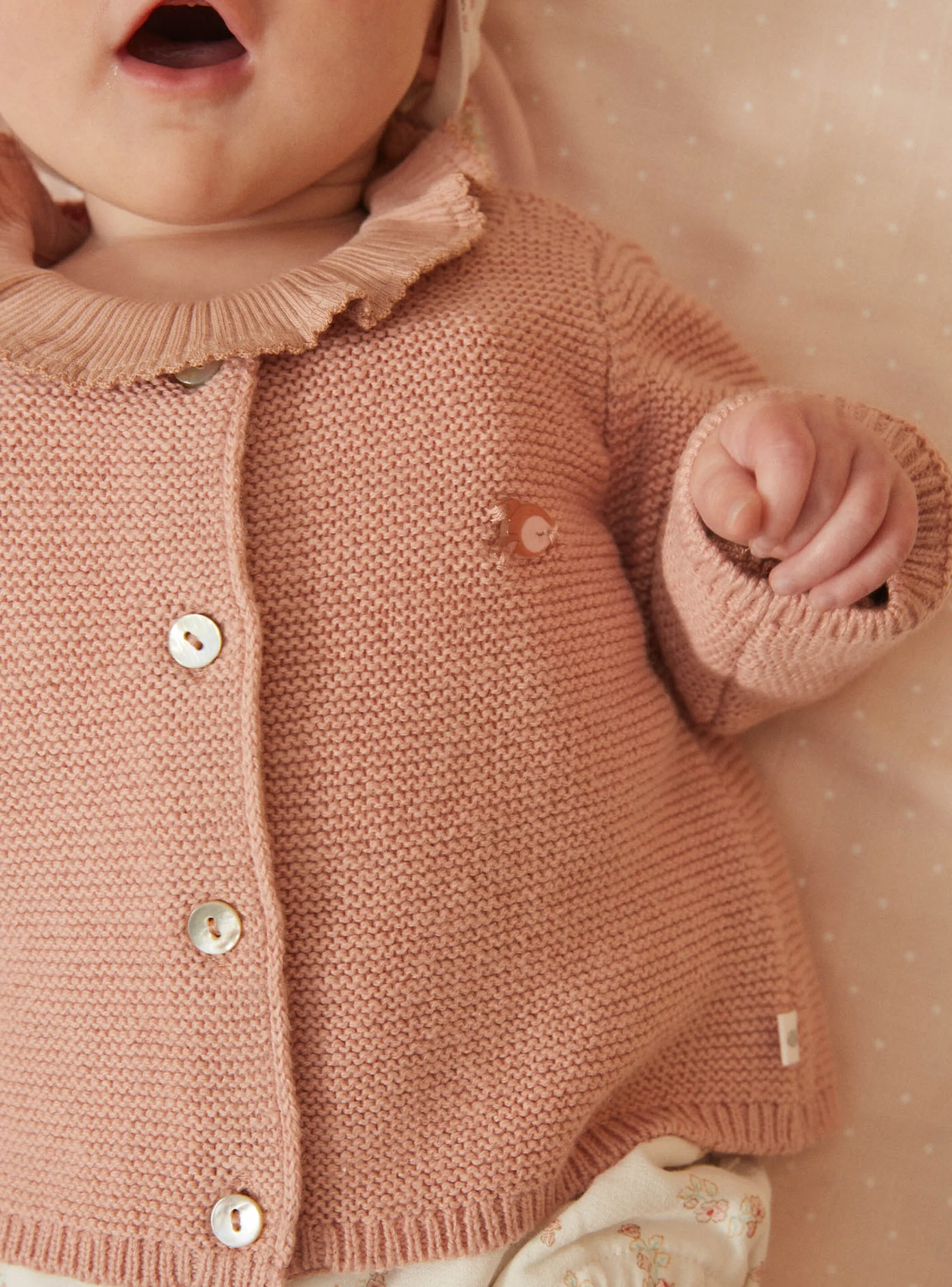 Cheap Sergent Major Antique pink vest in moss stitch