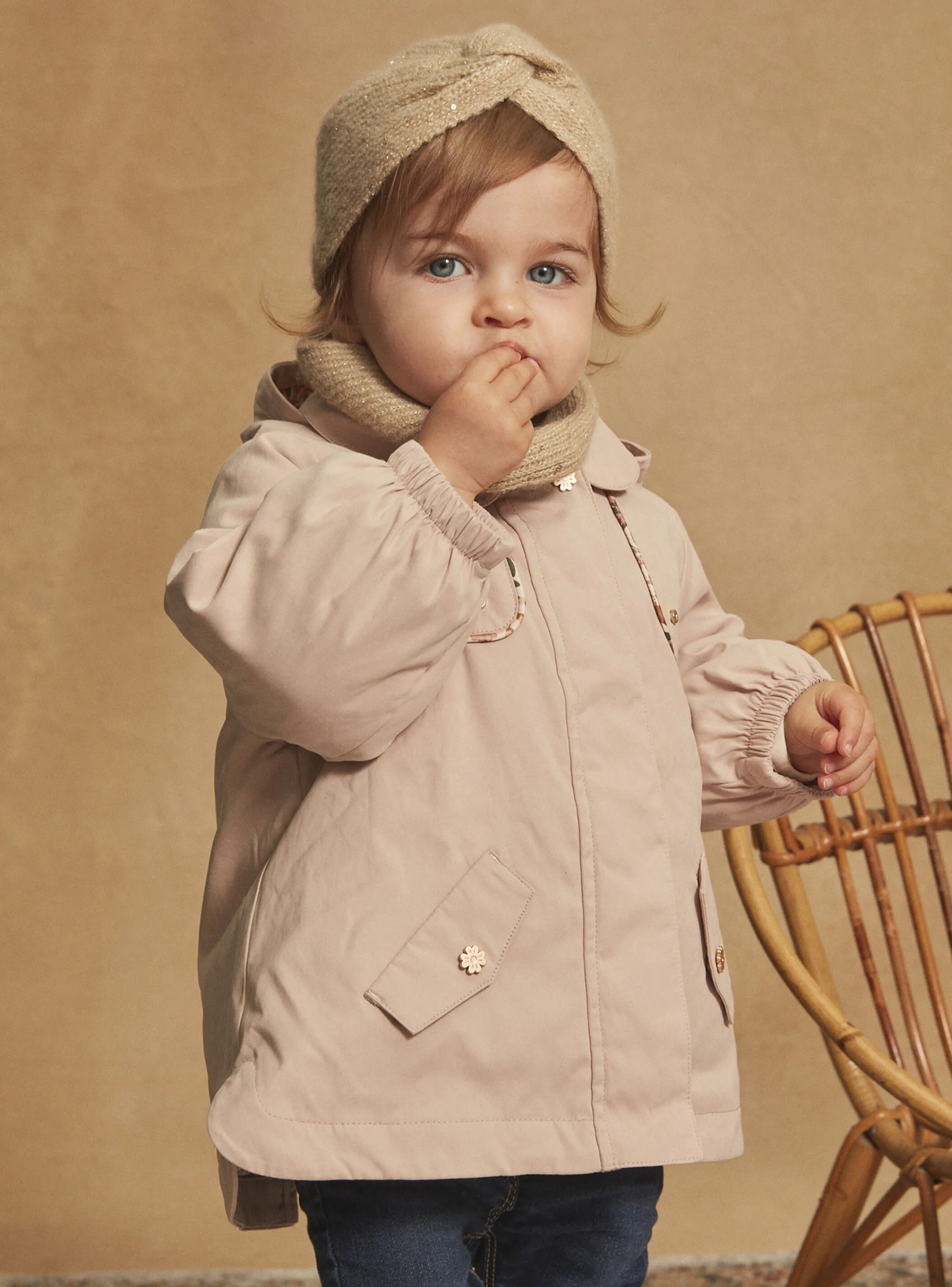 Cheap Sergent Major Beige canvas 3-in-1 hooded parka