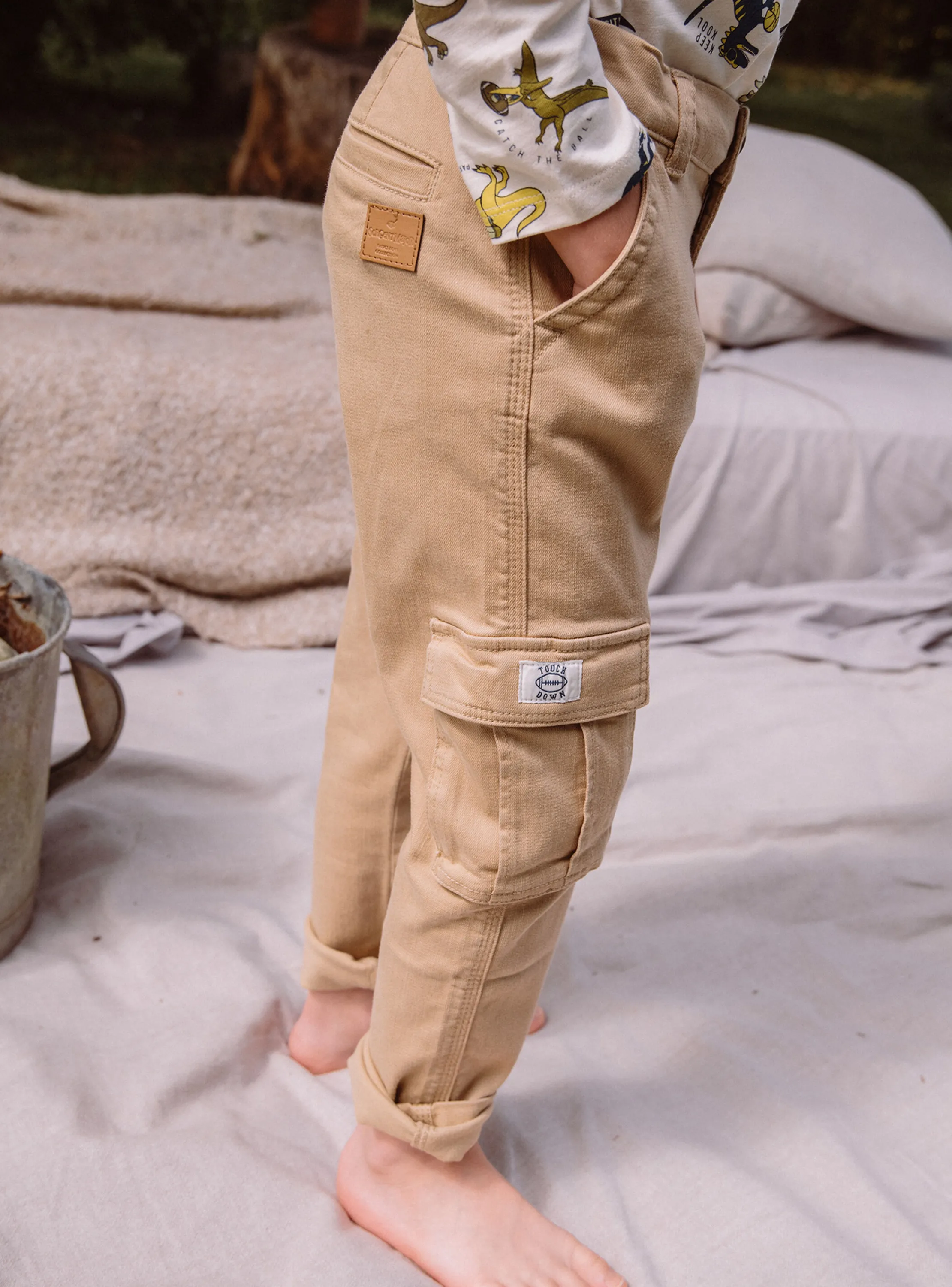 Fashion Sergent Major Beige cargo pants