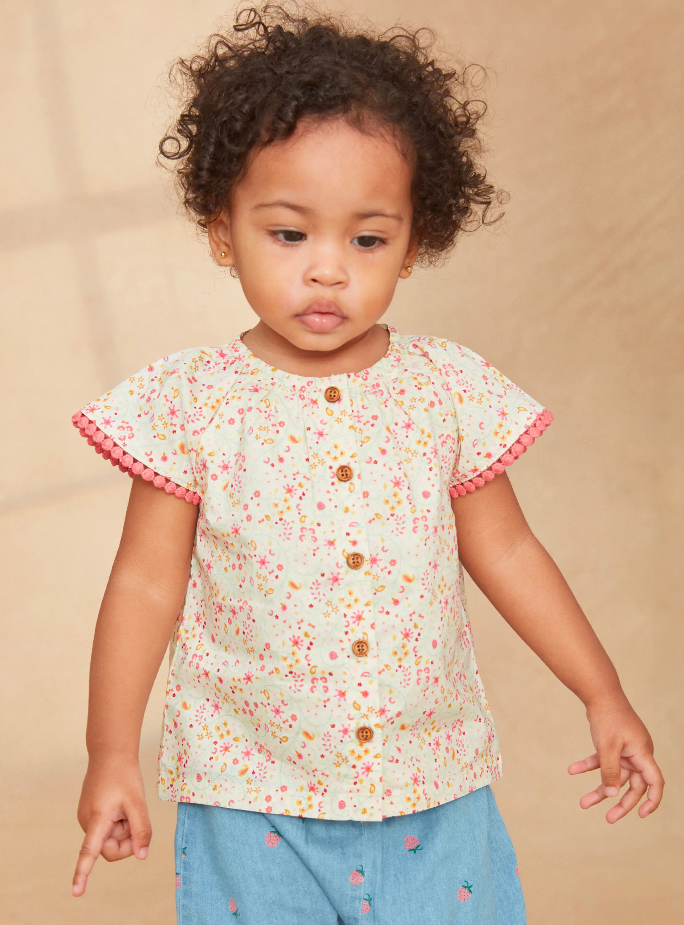Best Sale Sergent Major Beige floral blouse
