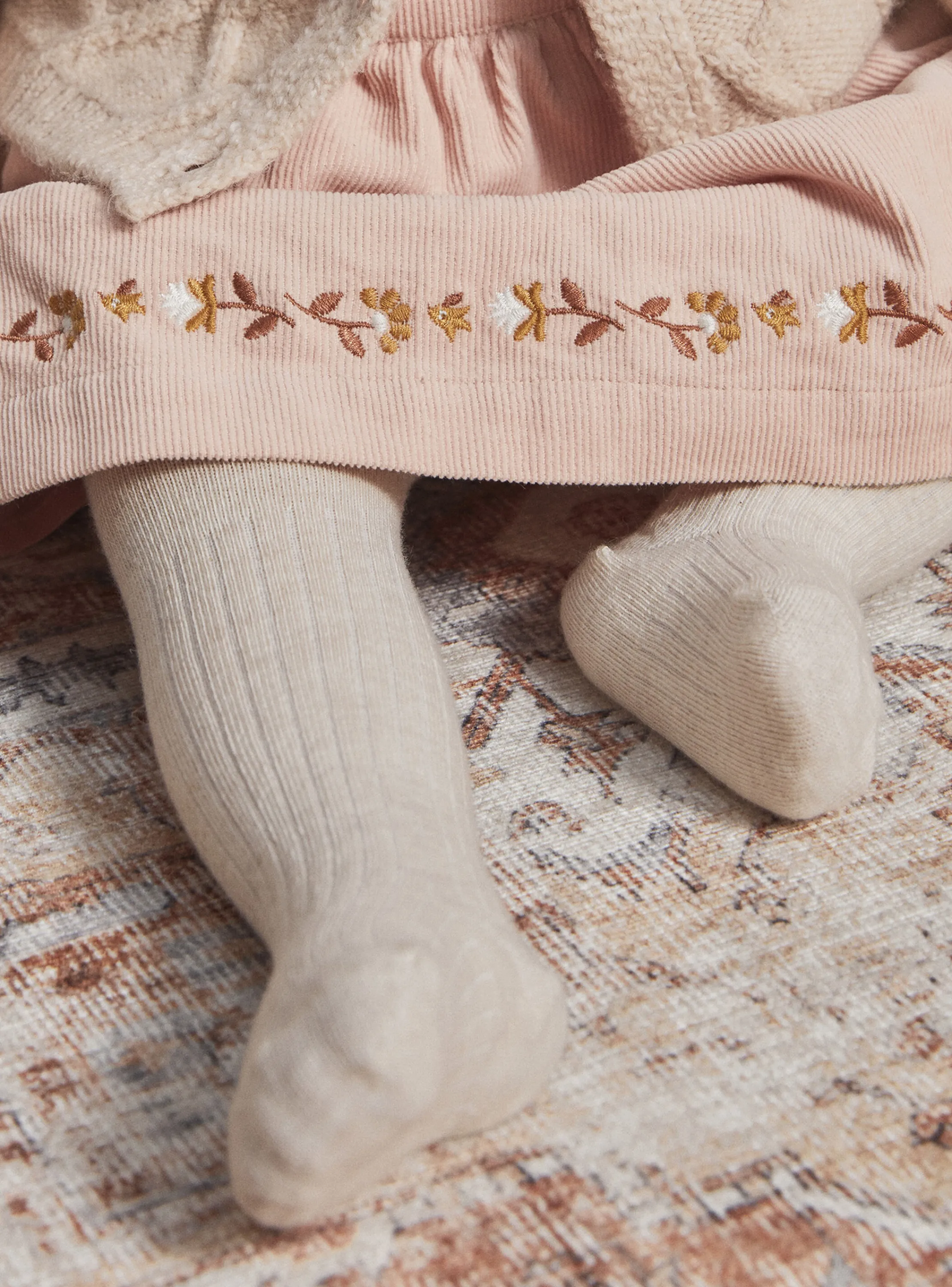 Cheap Sergent Major Beige ribbed tights