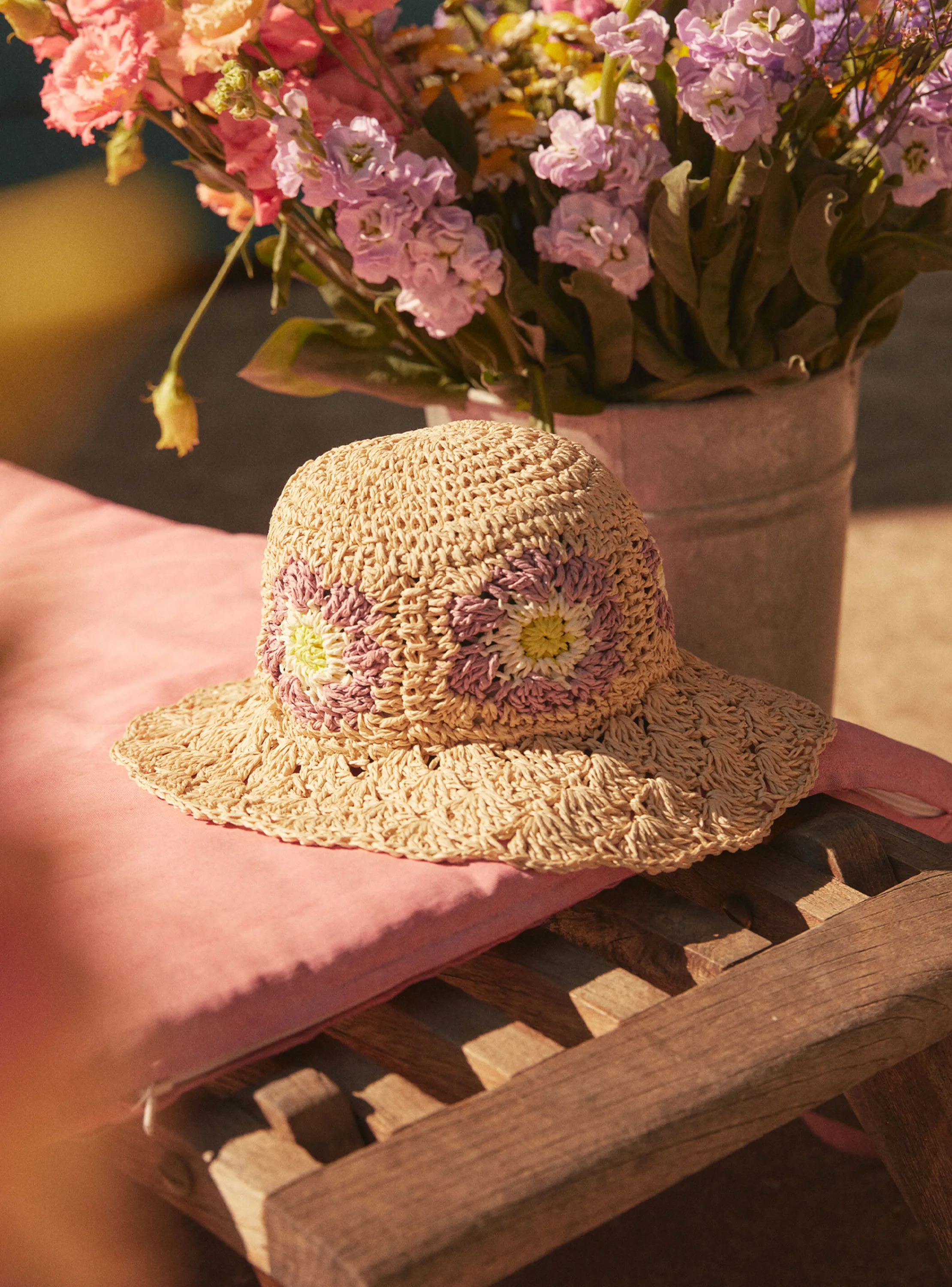 Cheap Sergent Major Beige straw hat