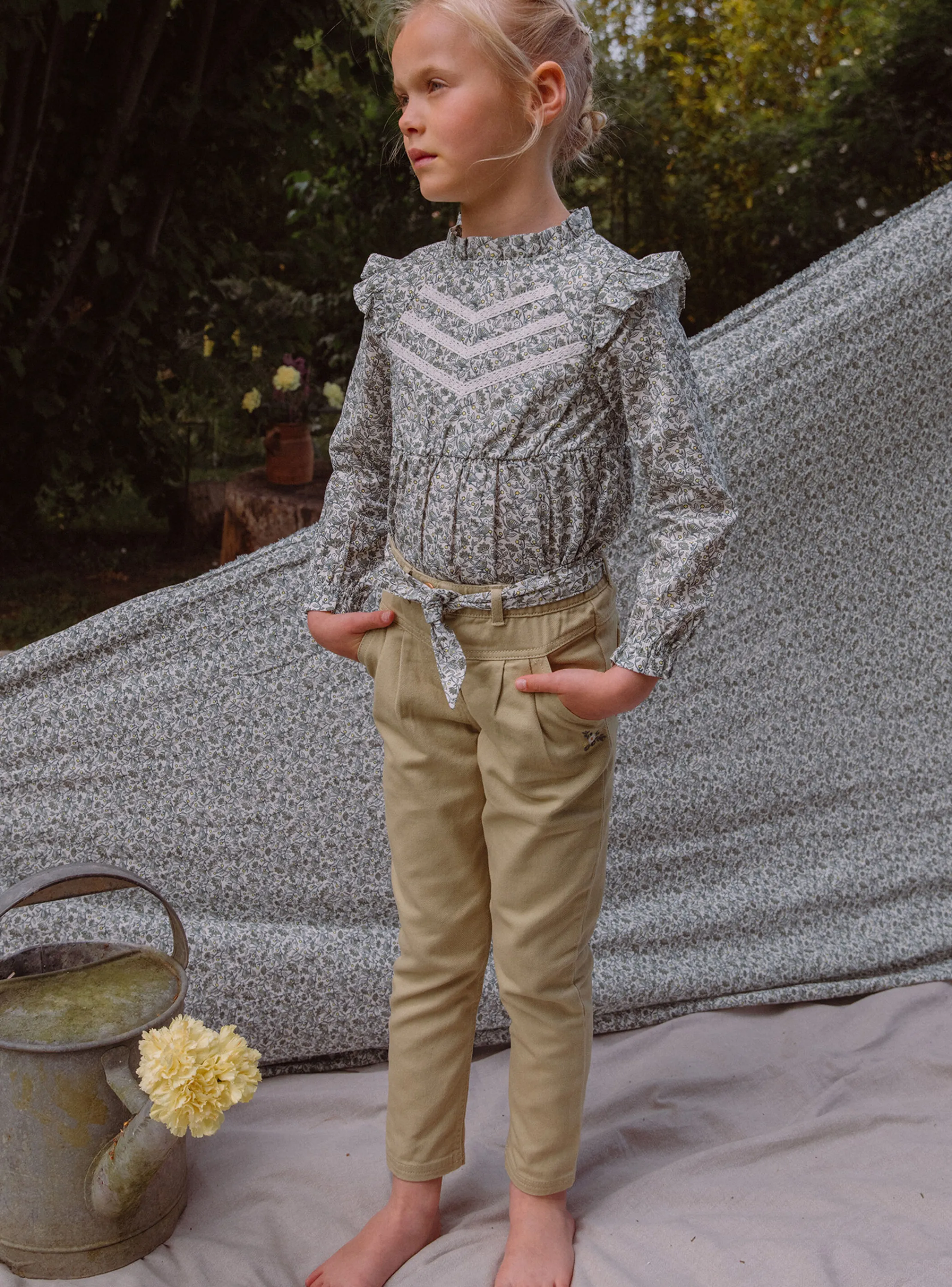 Store Sergent Major Beige twill carrot pants