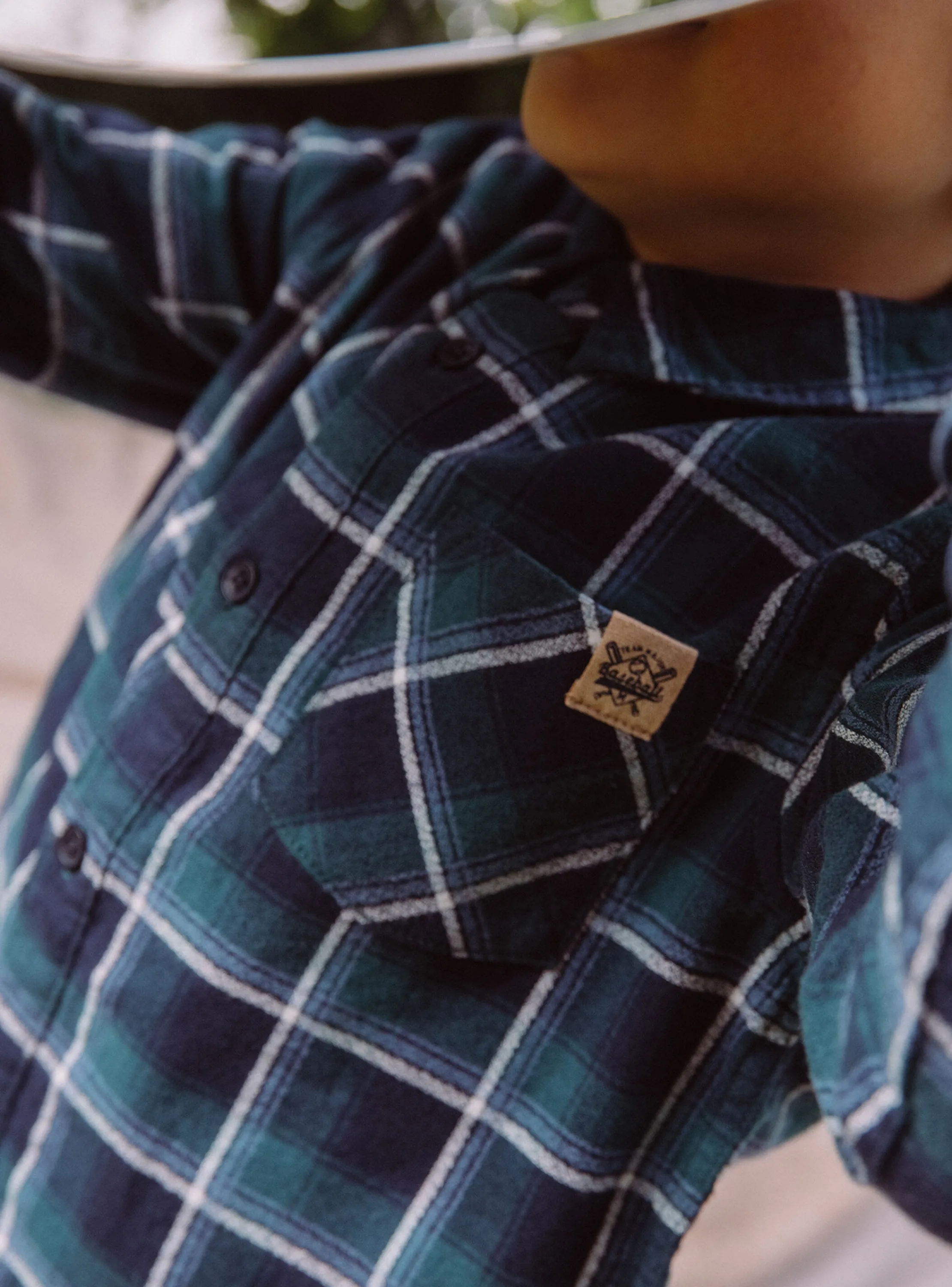 Cheap Sergent Major Blue and emerald green plaid shirt