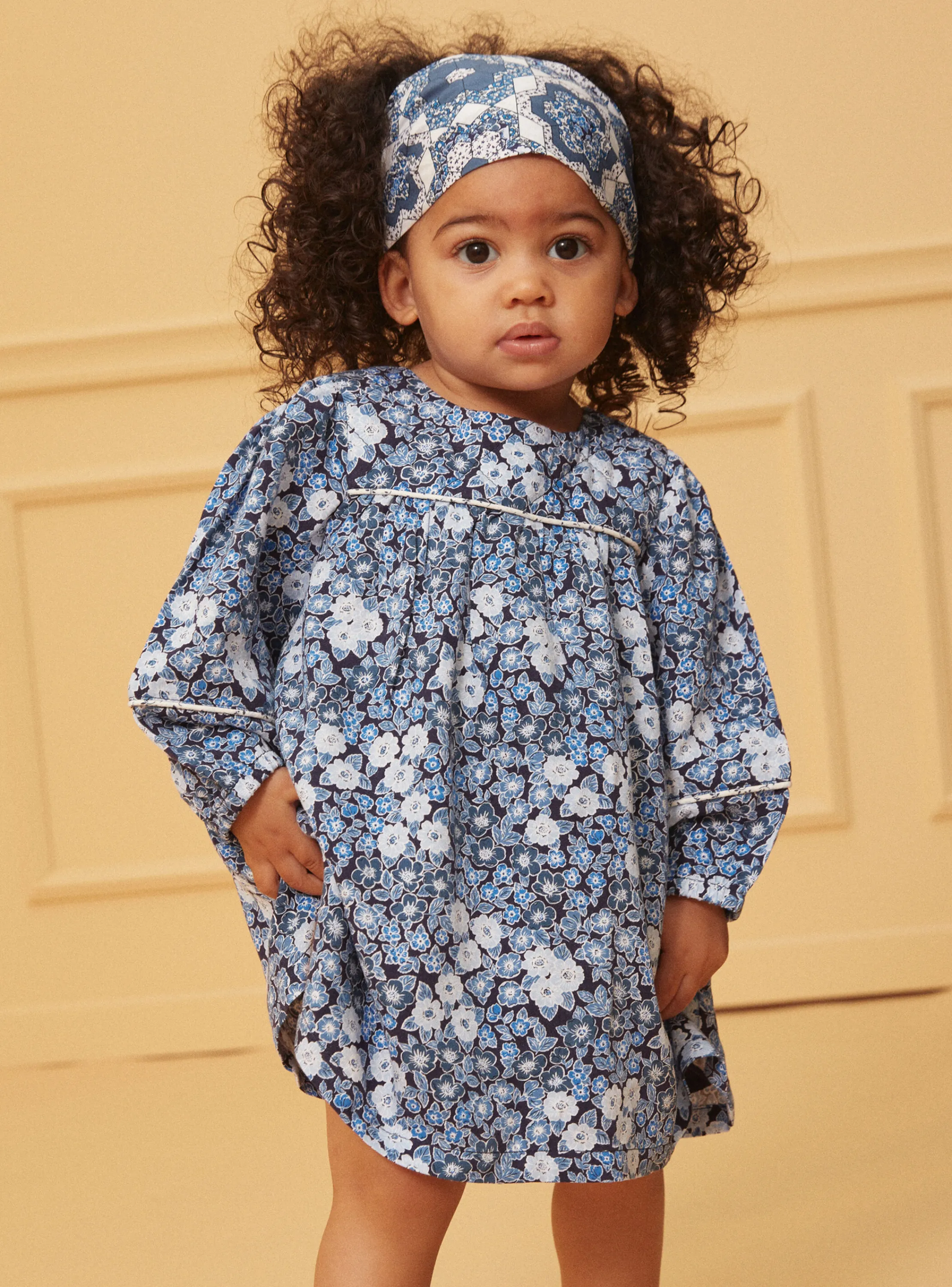 Outlet Sergent Major Blue and white floral print dress
