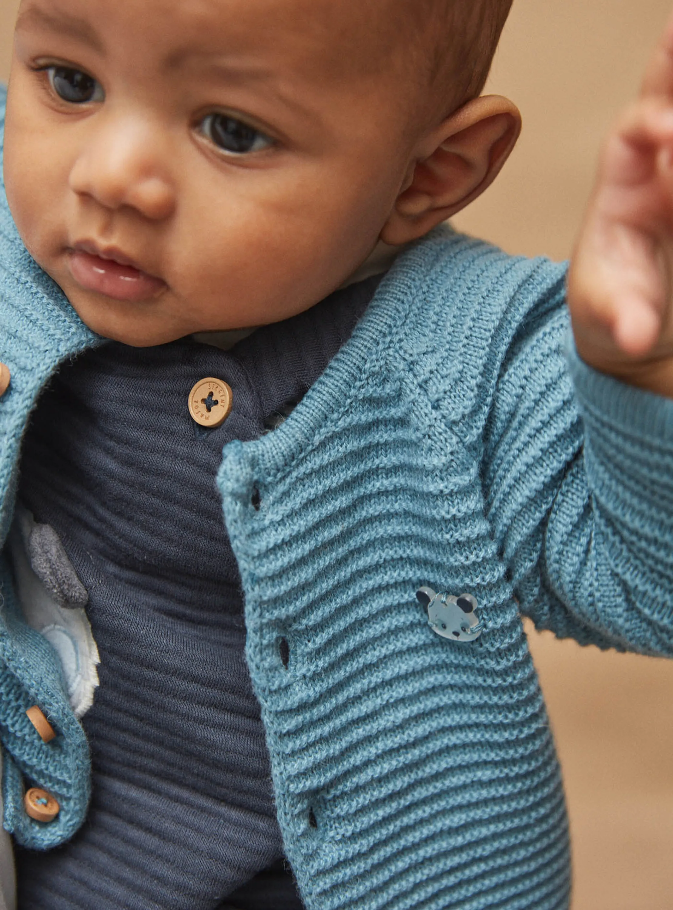 Outlet Sergent Major Blue knitted cardigan