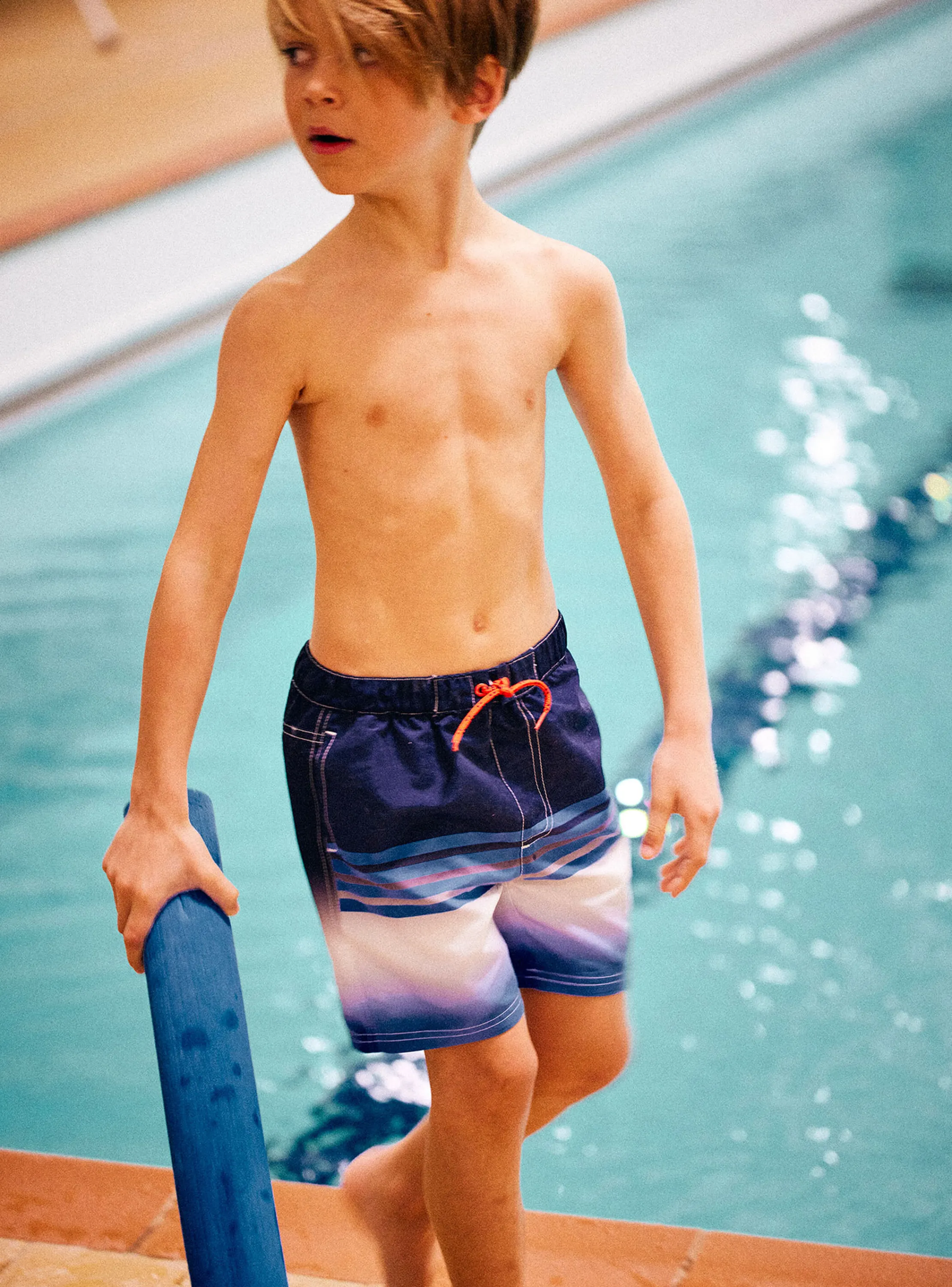 Best Sale Sergent Major Blue striped swim shorts child boy
