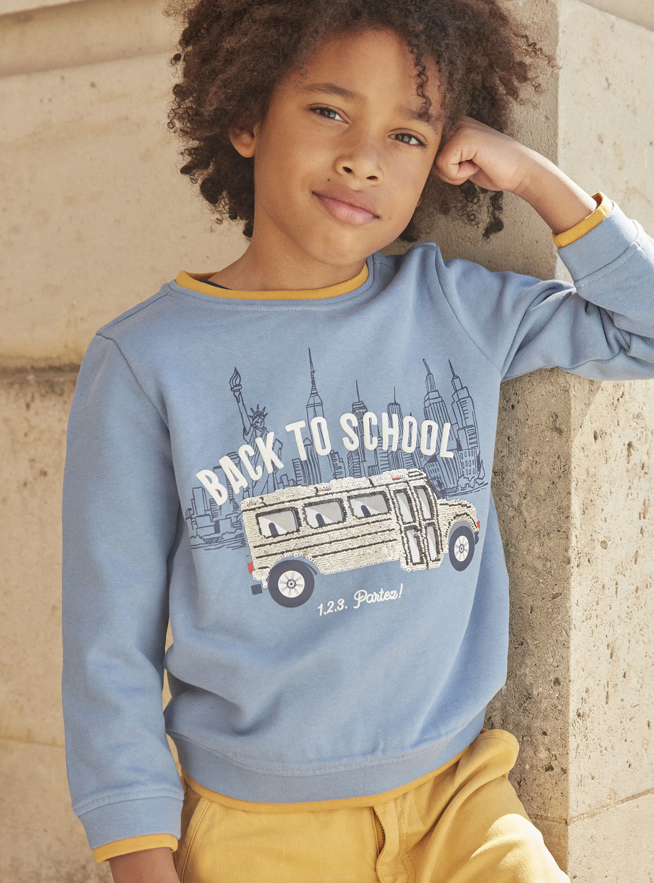 Discount Sergent Major Blue sweatshirt in brushed fleece