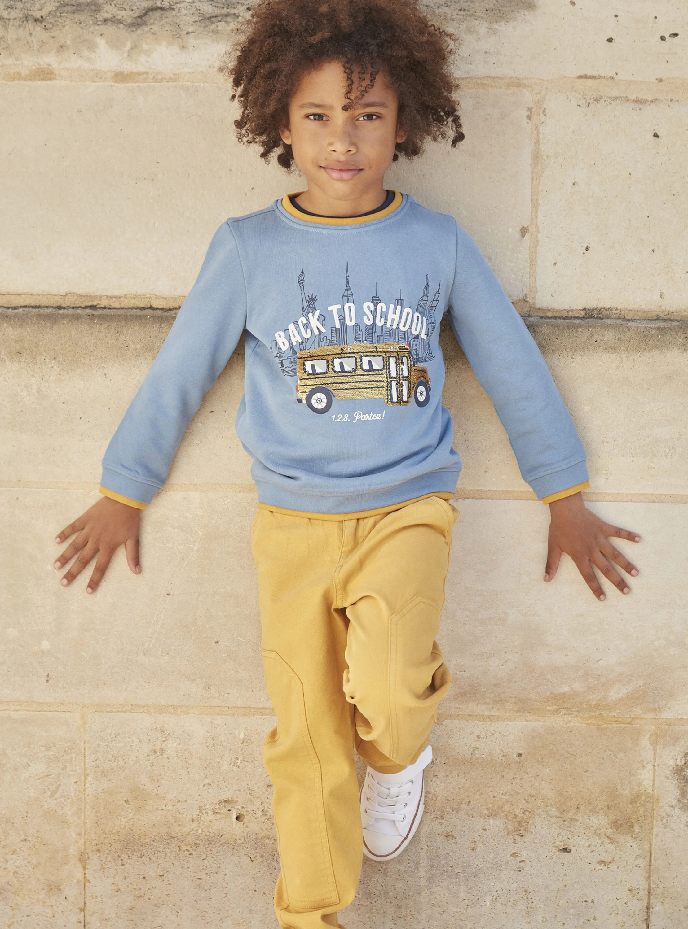 Discount Sergent Major Blue sweatshirt in brushed fleece