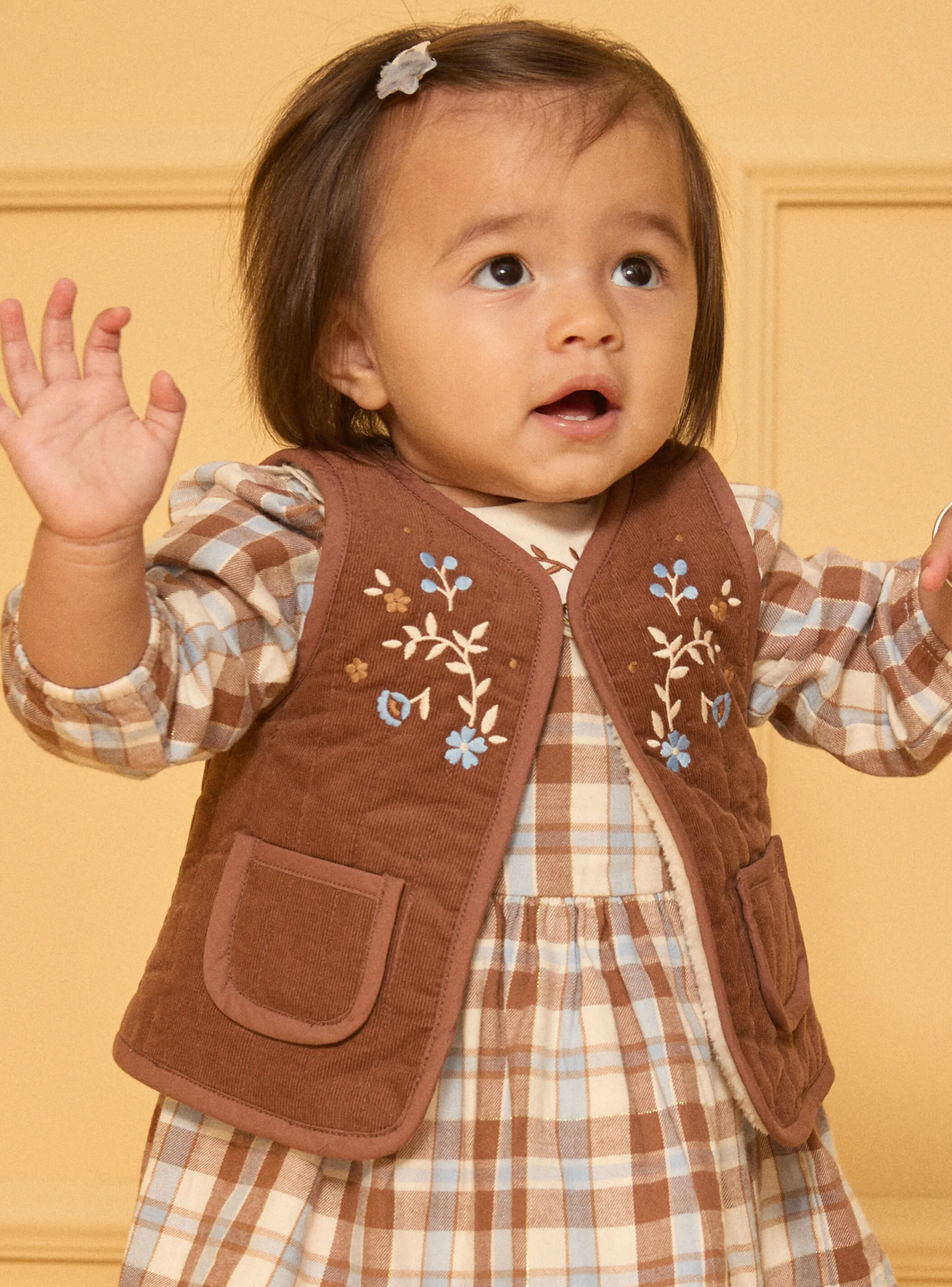 New Sergent Major Brown CARDIGAN WHITHOUT SLEEVES