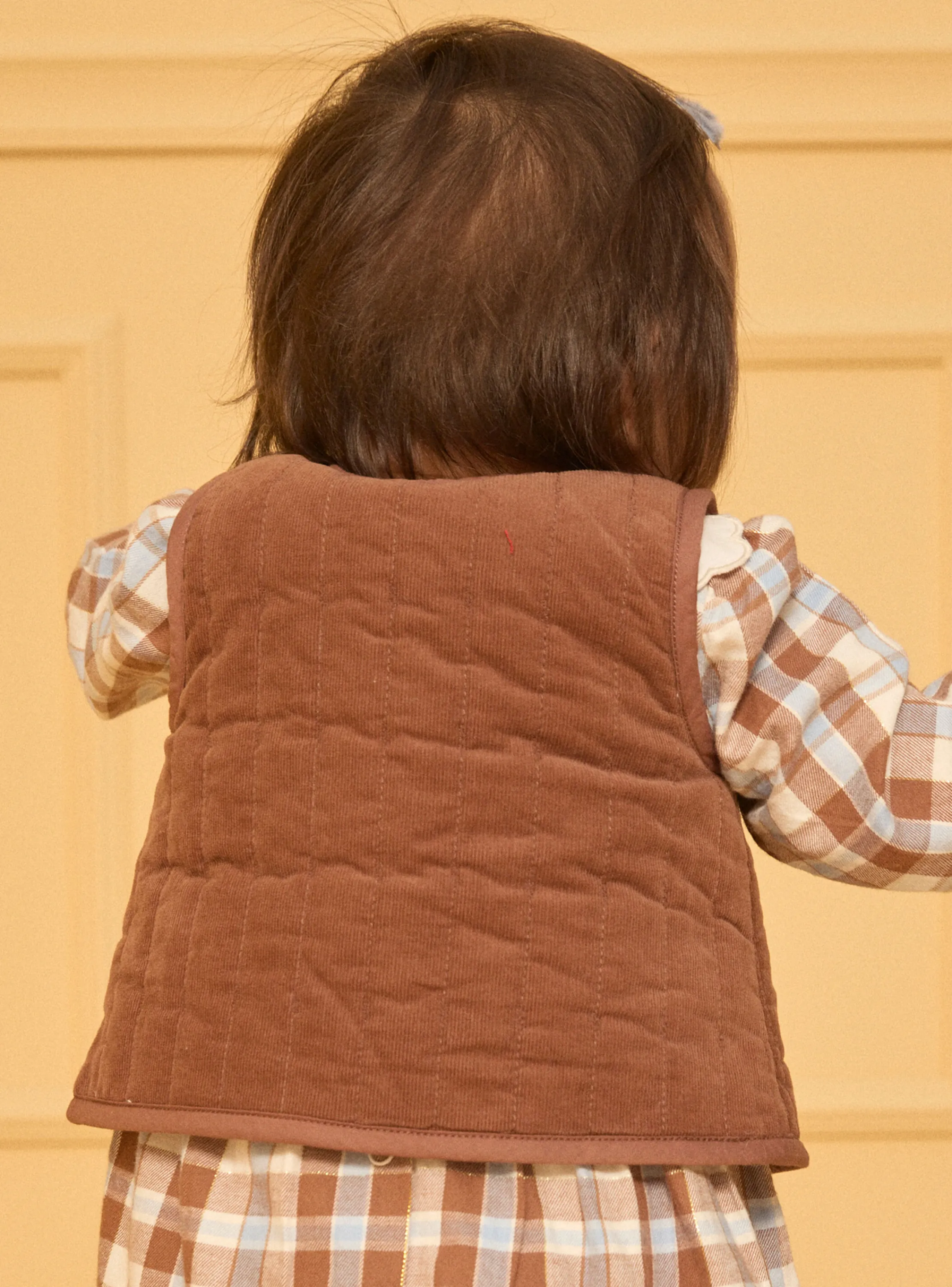 New Sergent Major Brown CARDIGAN WHITHOUT SLEEVES