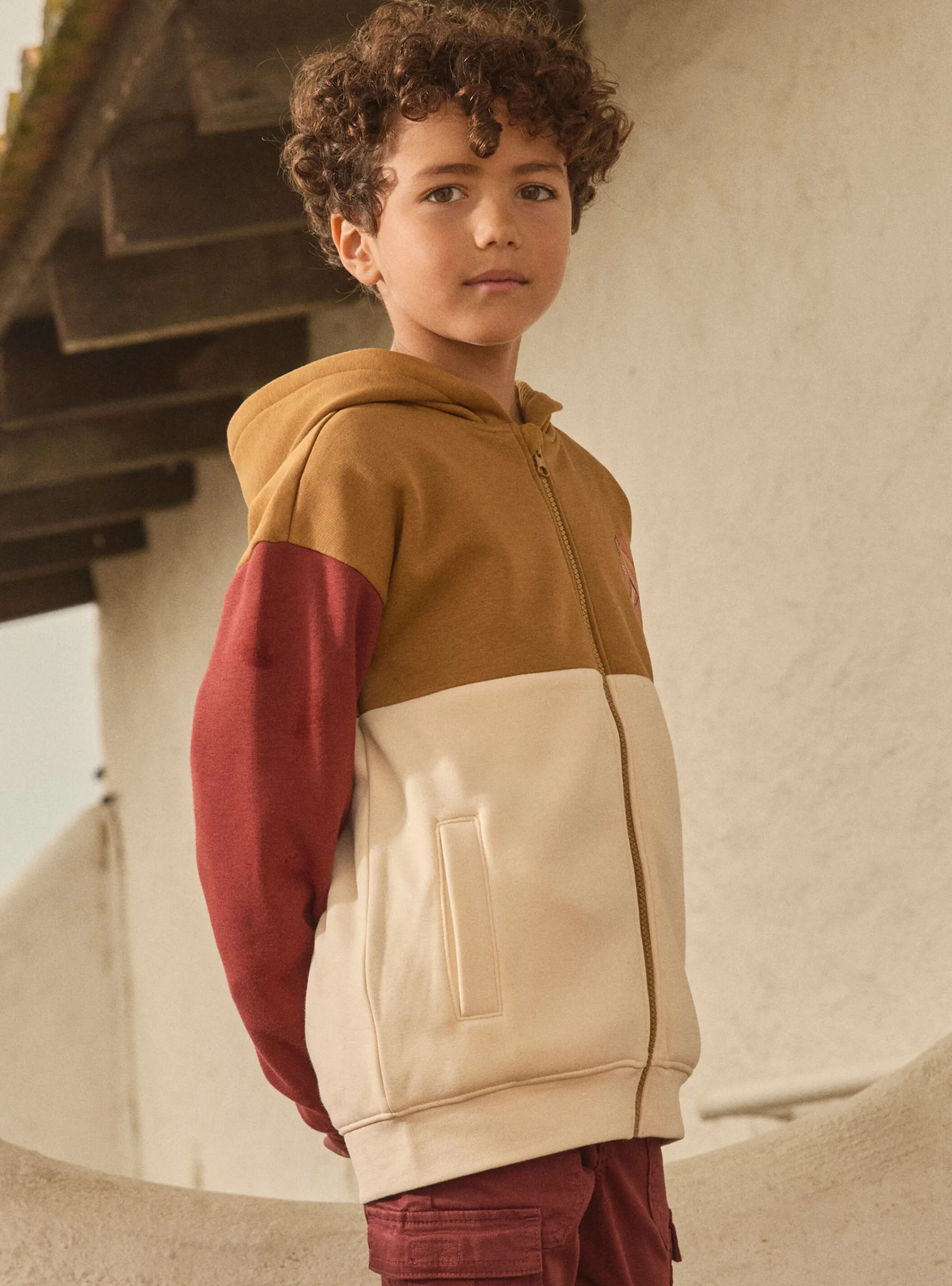 Cheap Sergent Major Brown KIDS CARDIGAN