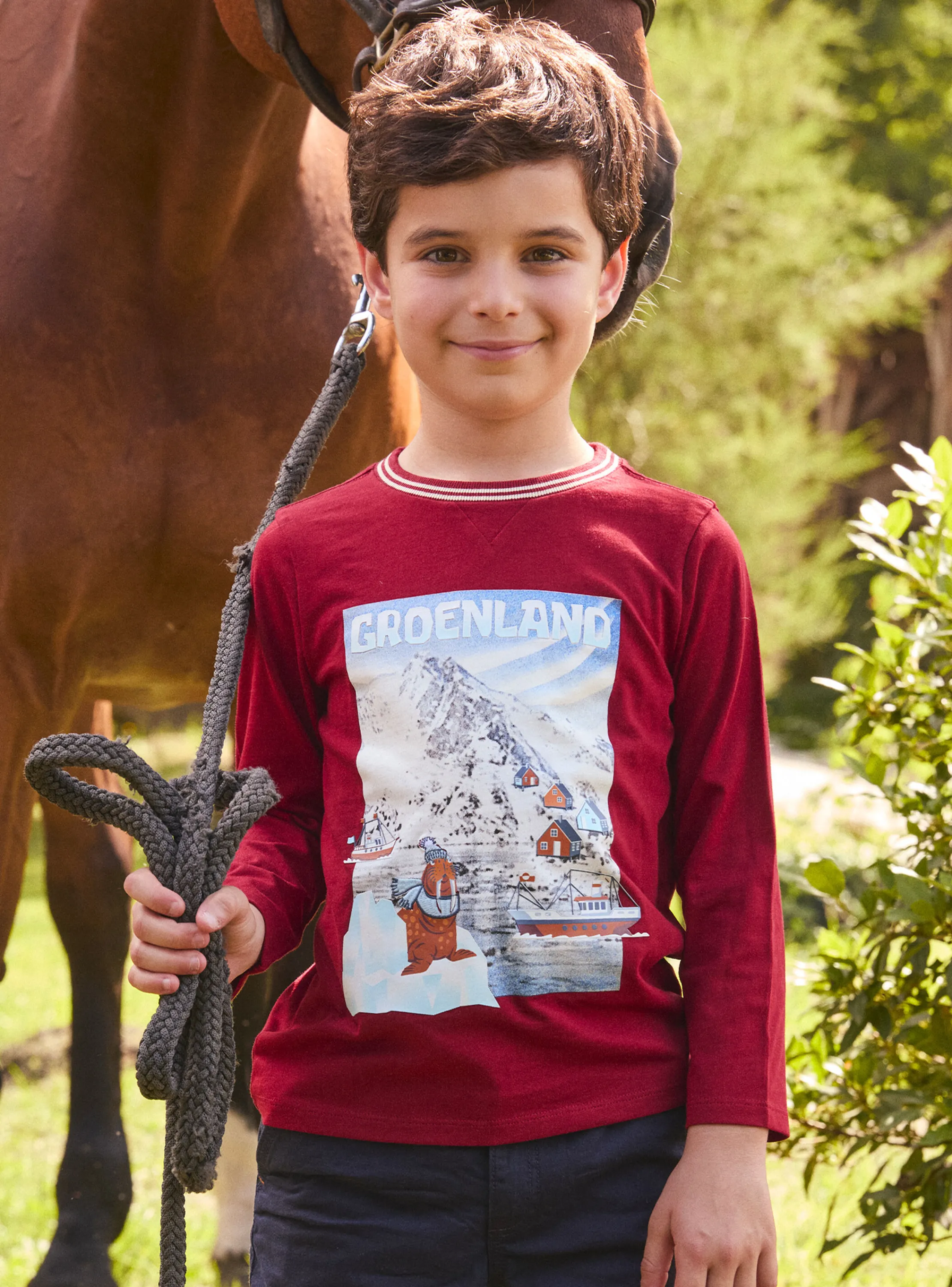 Store Sergent Major Burgundy TEE SHIRT LS
