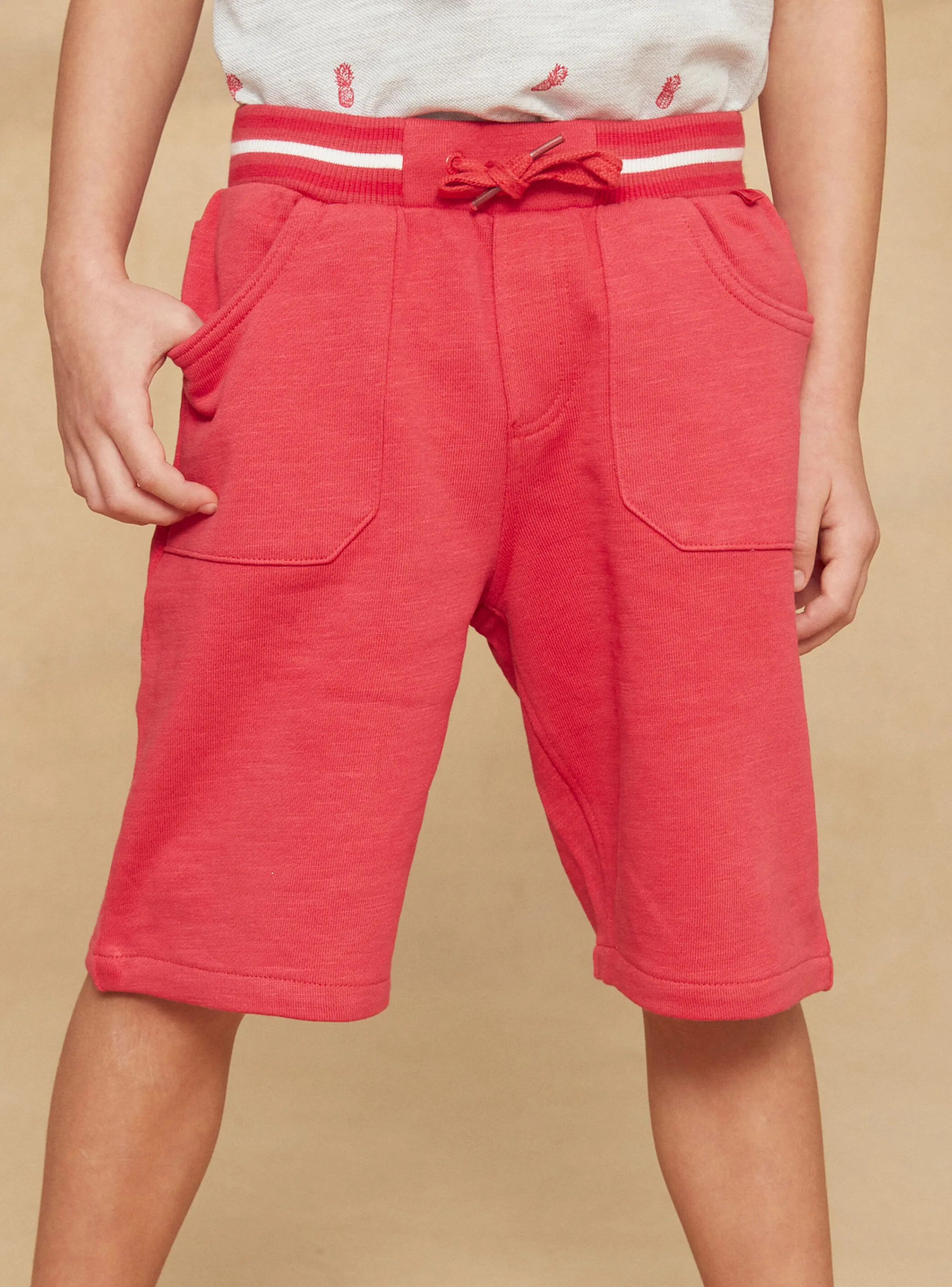 Best Sergent Major Coral fleece bermuda shorts
