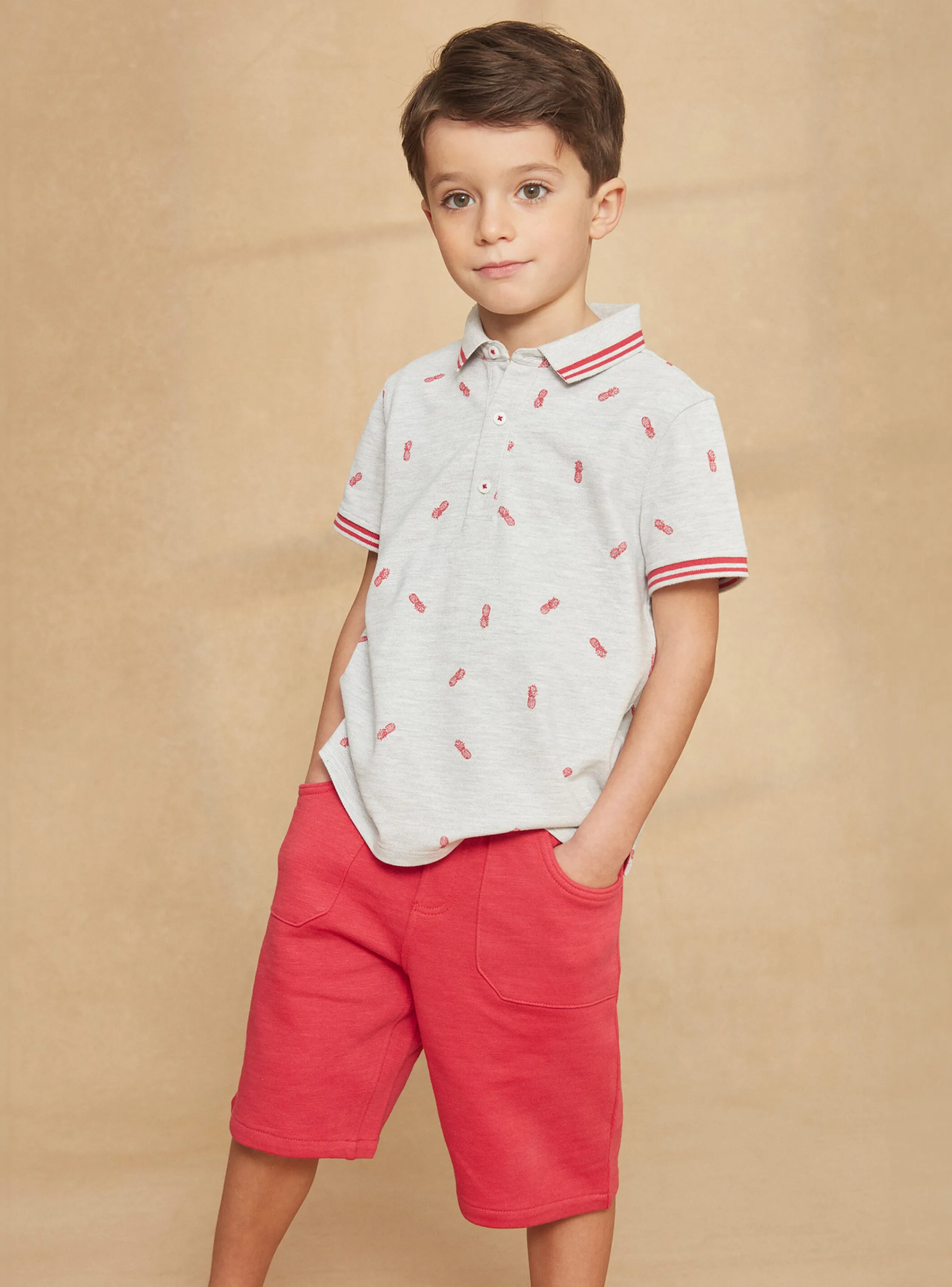 Best Sergent Major Coral fleece bermuda shorts