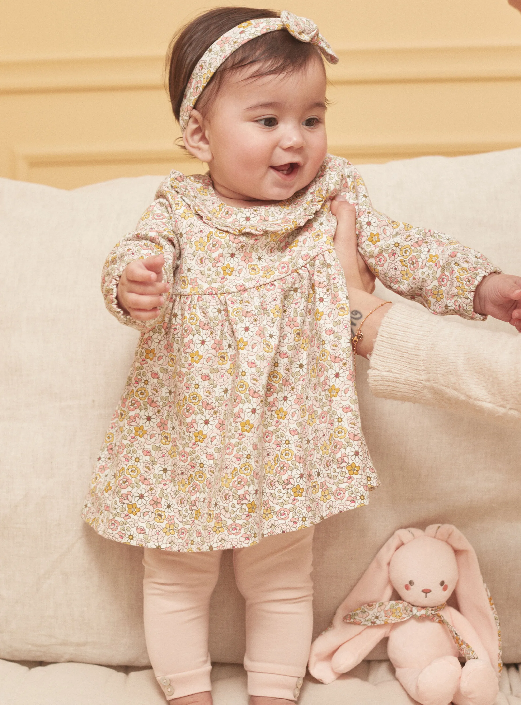 New Sergent Major Dress, pants and headband set, ecru
