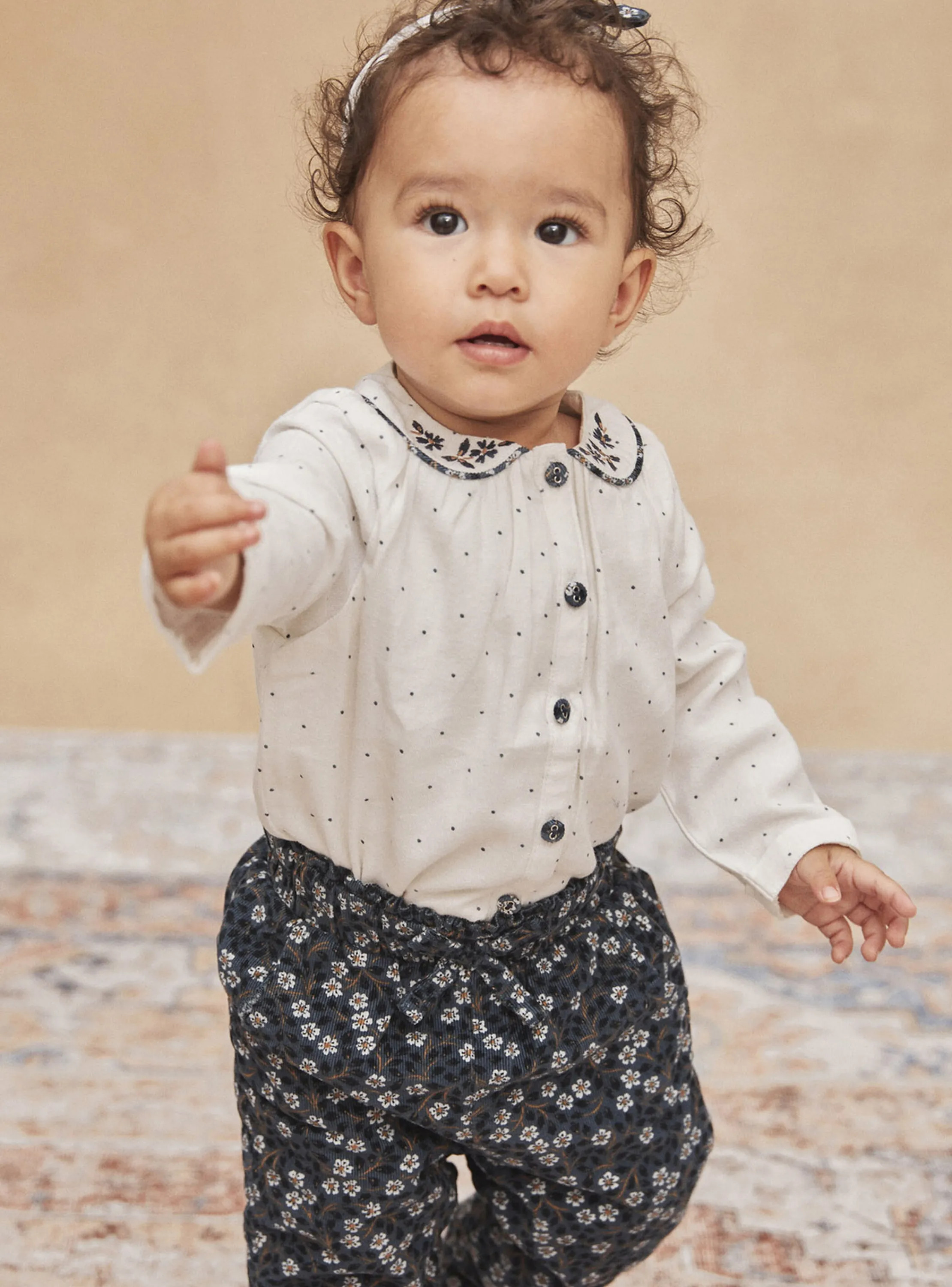Cheap Sergent Major Ecru blouse with polka dot print