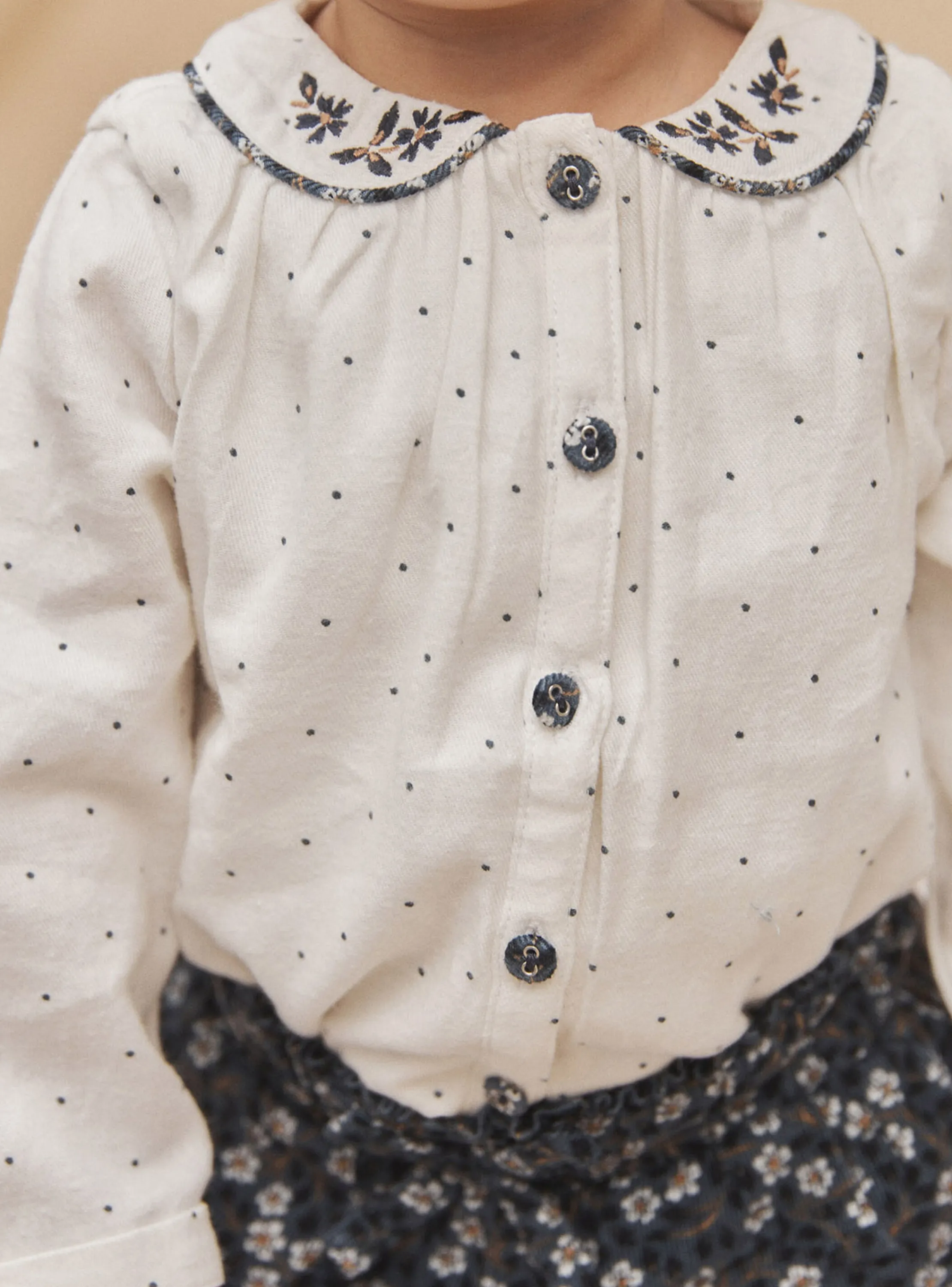 Cheap Sergent Major Ecru blouse with polka dot print
