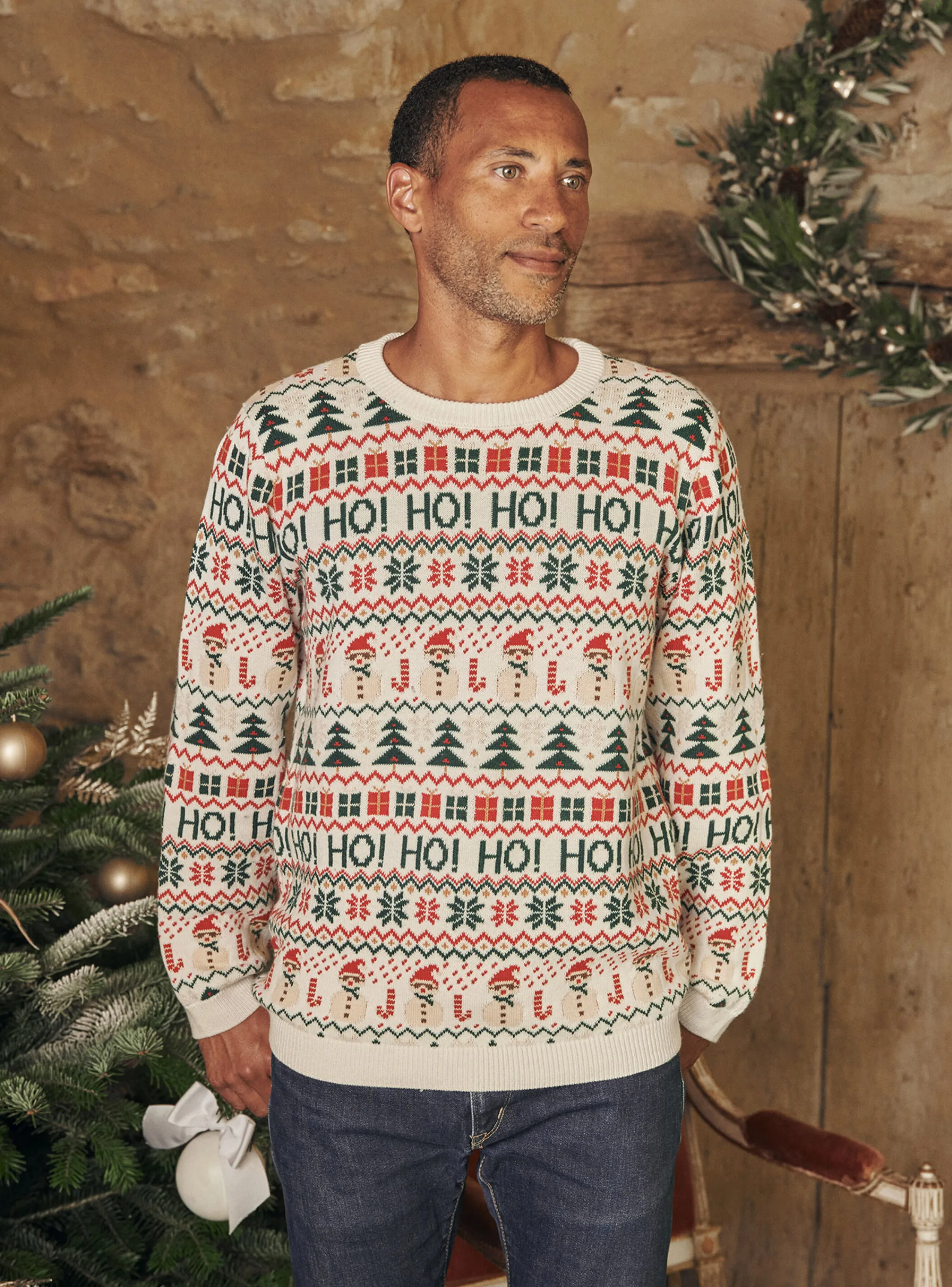 New Sergent Major Ecru Christmas sweater
