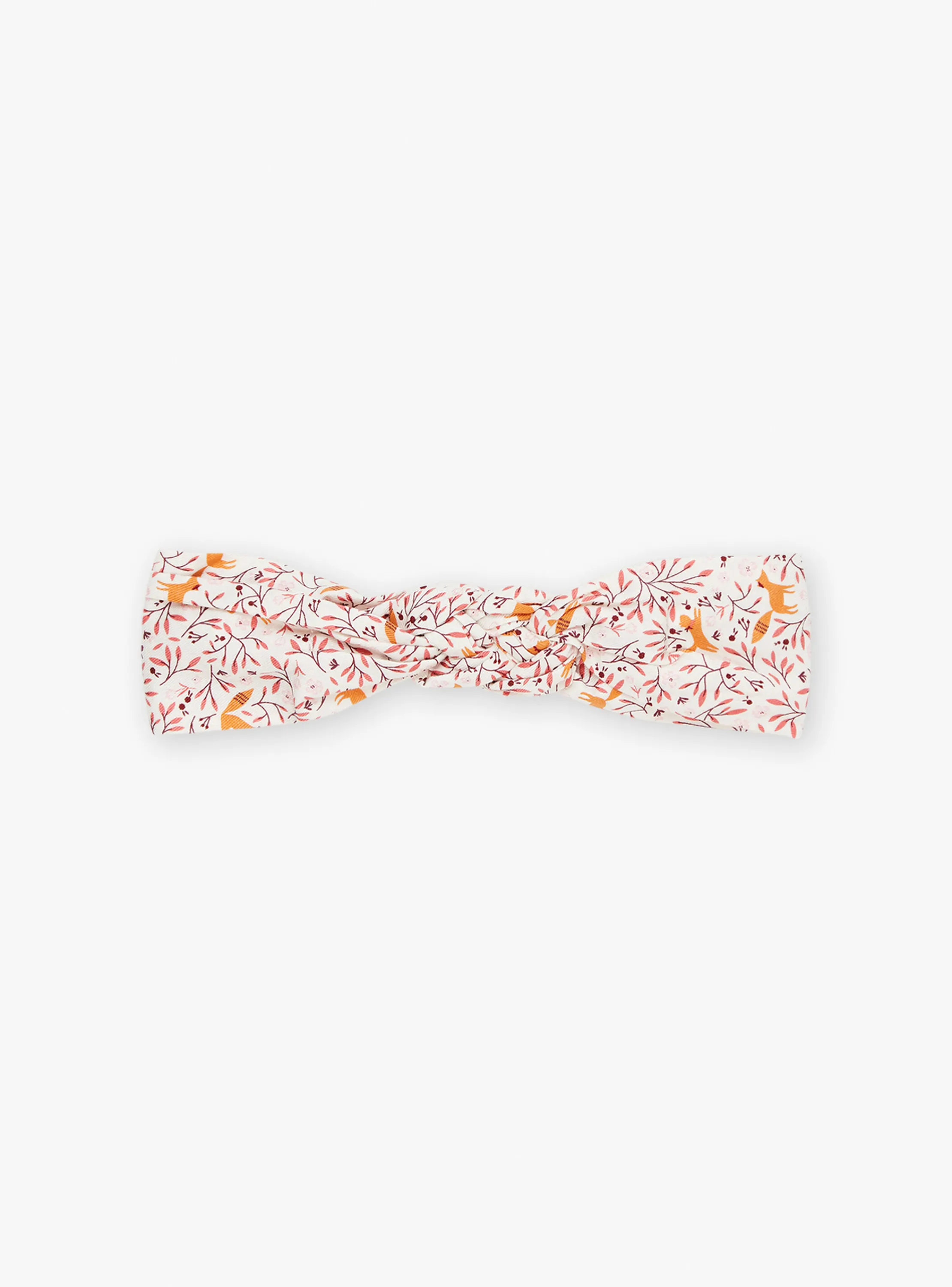 Shop Sergent Major Ecru headband with floral and fox print