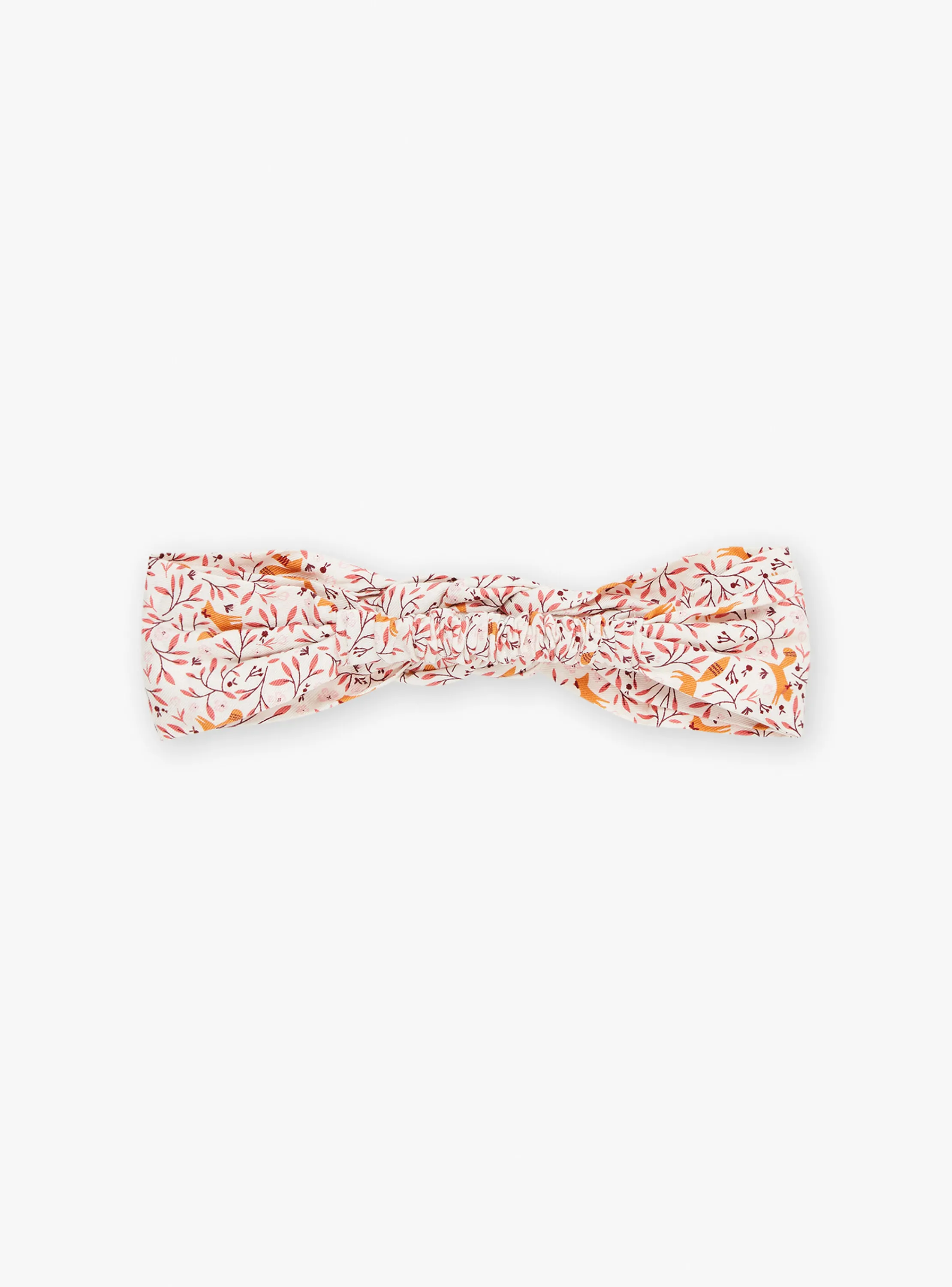 Shop Sergent Major Ecru headband with floral and fox print
