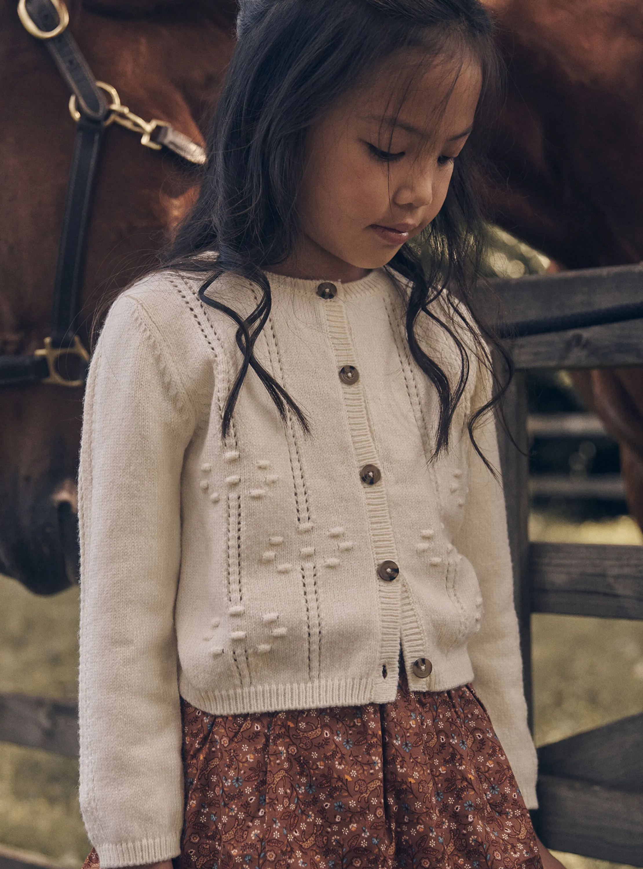 Best Sergent Major Ecru long-sleeved cardigan