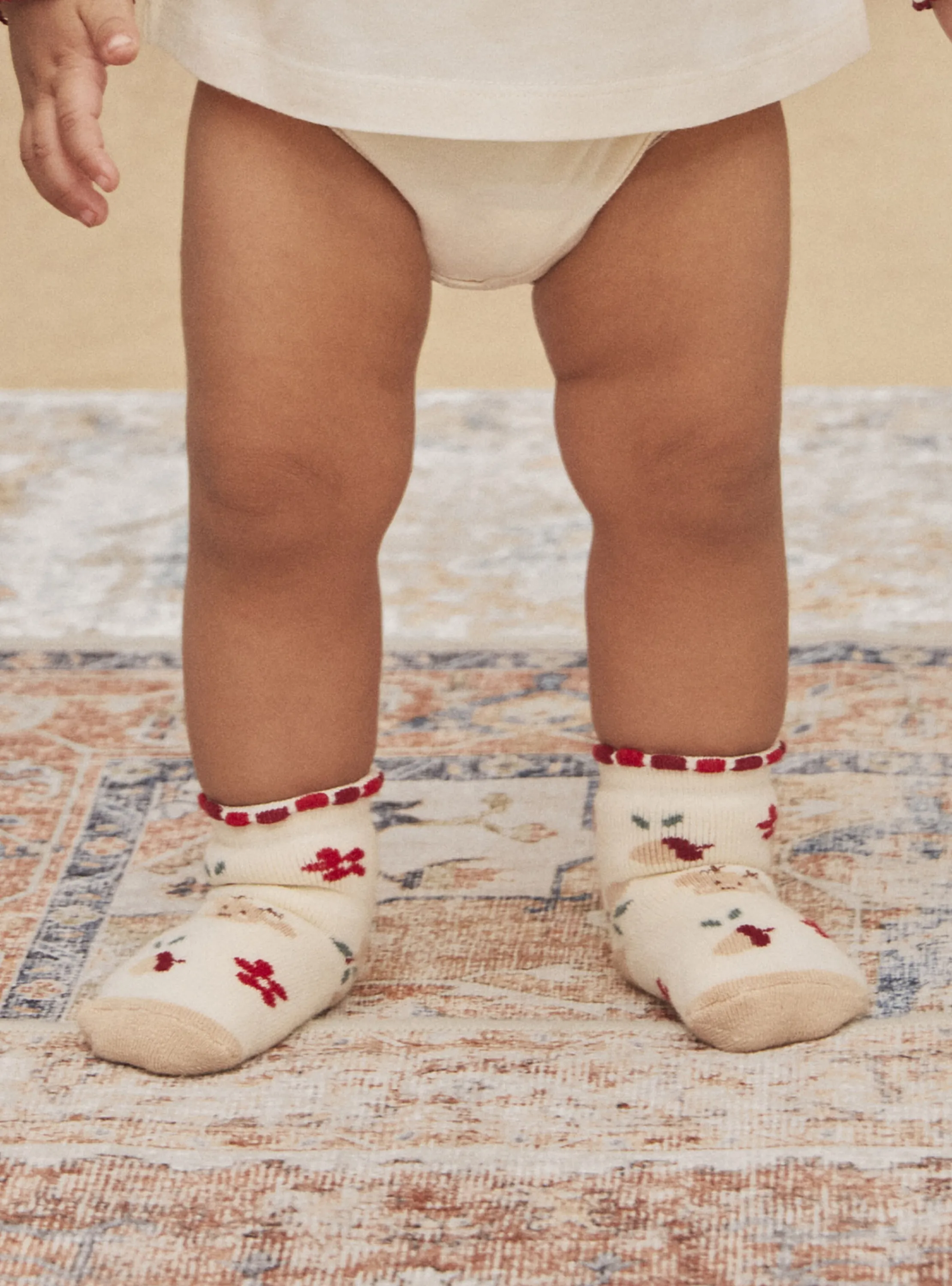 Outlet Sergent Major Ecru socks with fancy jacquard