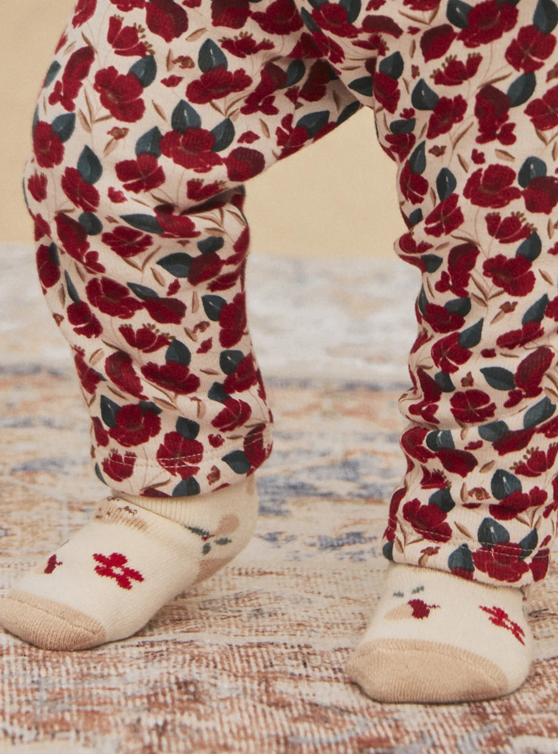 Outlet Sergent Major Ecru socks with fancy jacquard