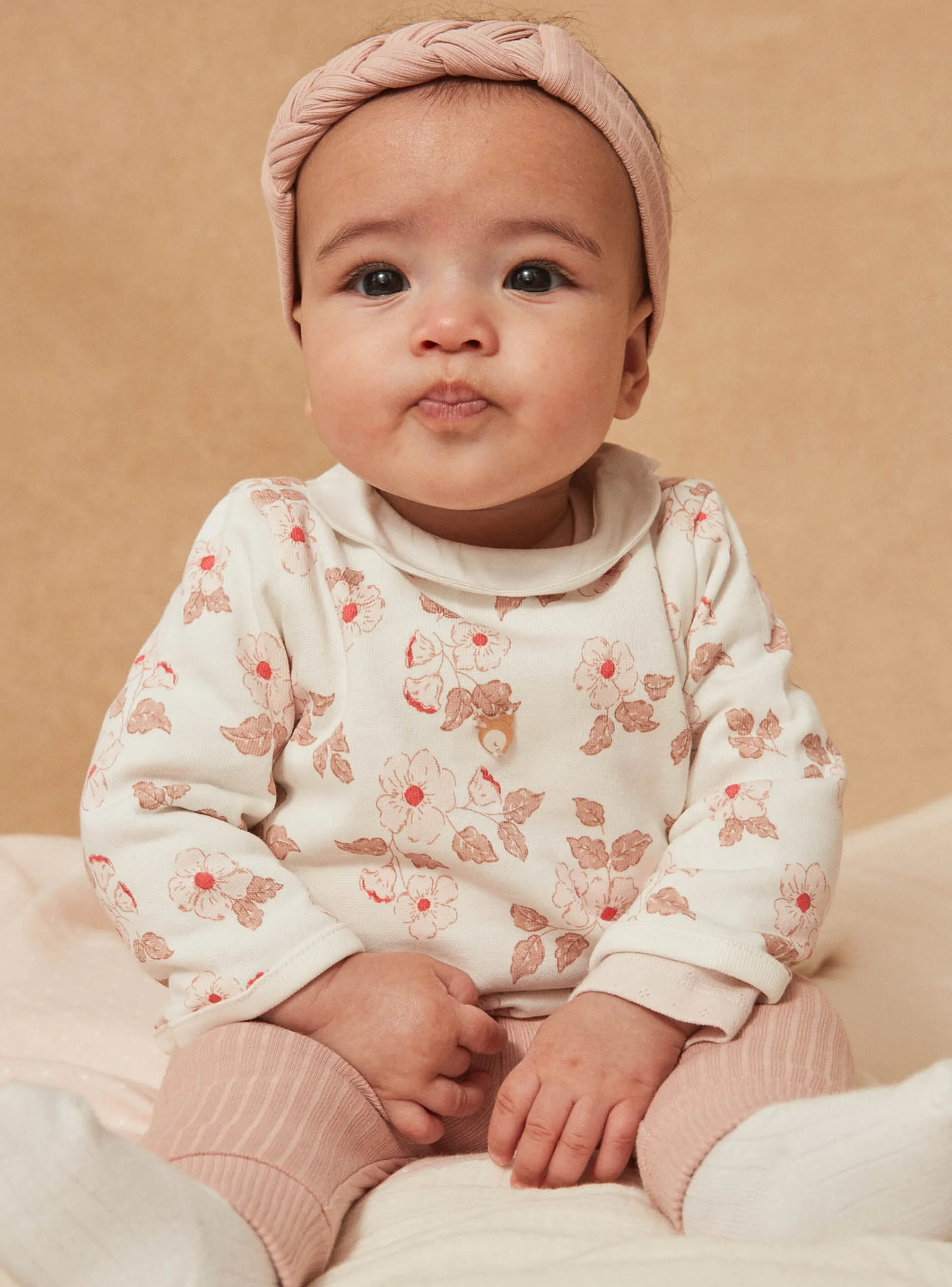 Sale Sergent Major Ecru top, leggings and antique pink headband