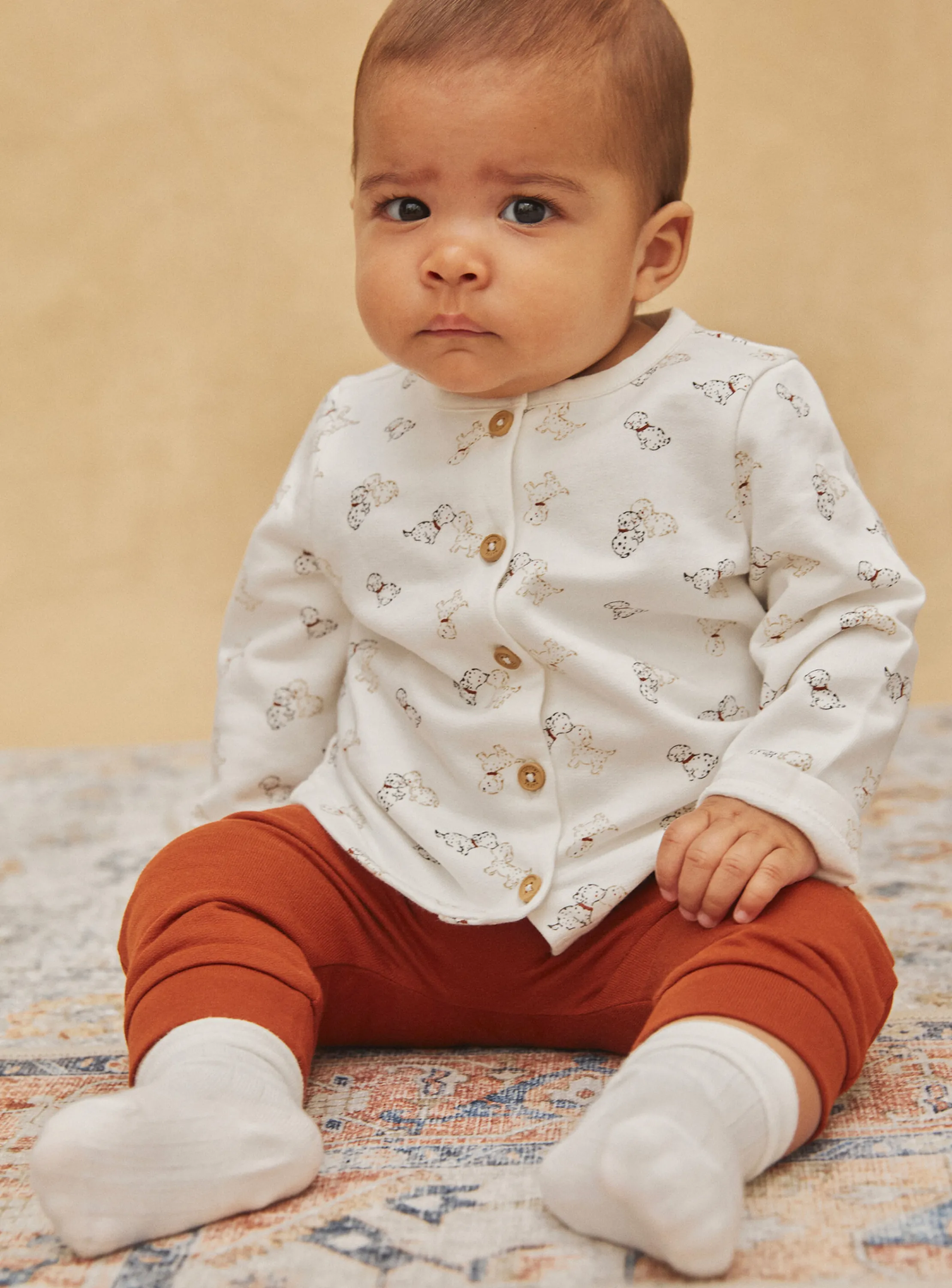 Sale Sergent Major Ecru velvet pyjamas with Dalmatian print