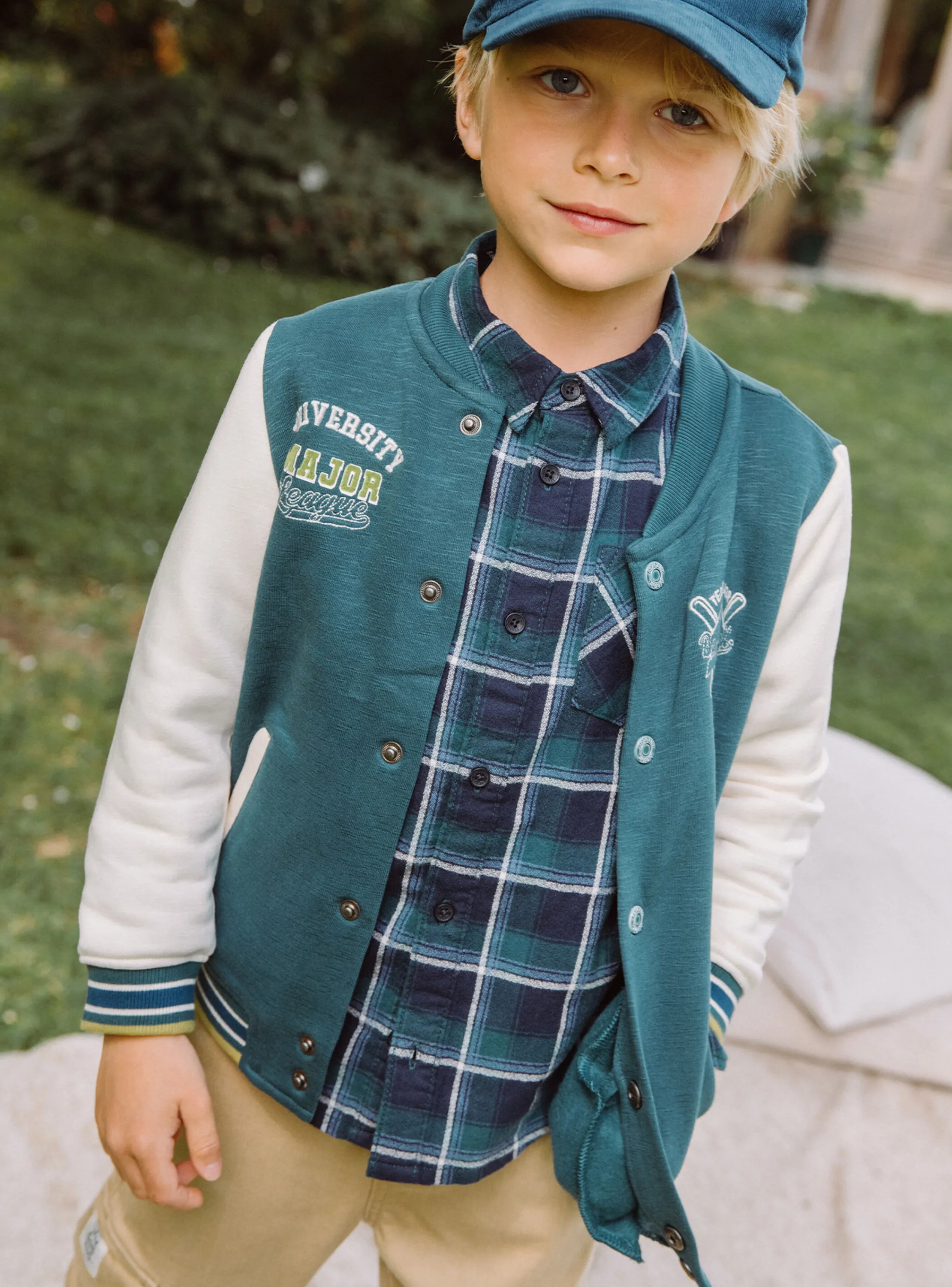 Clearance Sergent Major Emerald green and ecru teddy
