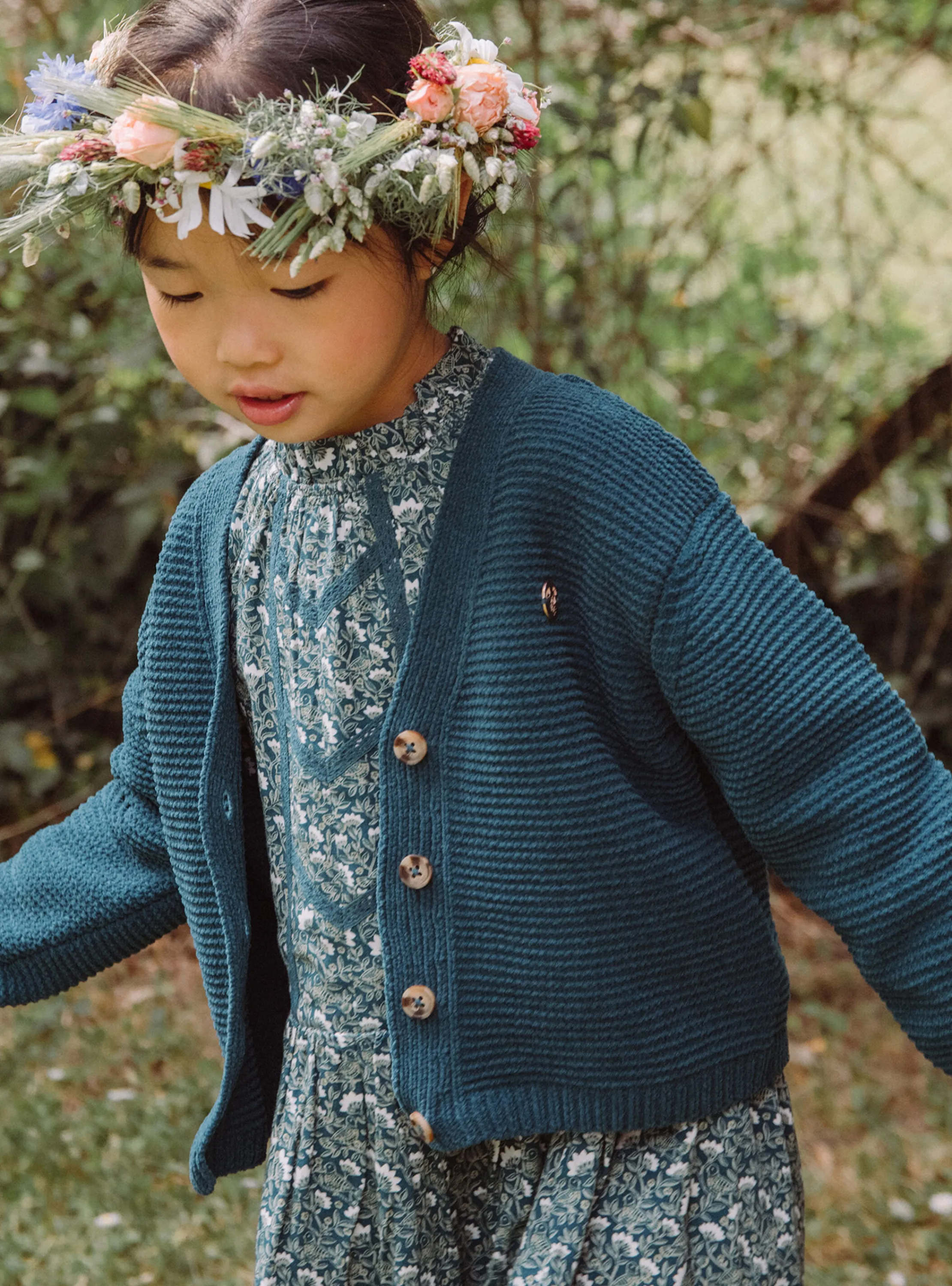 Outlet Sergent Major Emerald green chenille cardigan