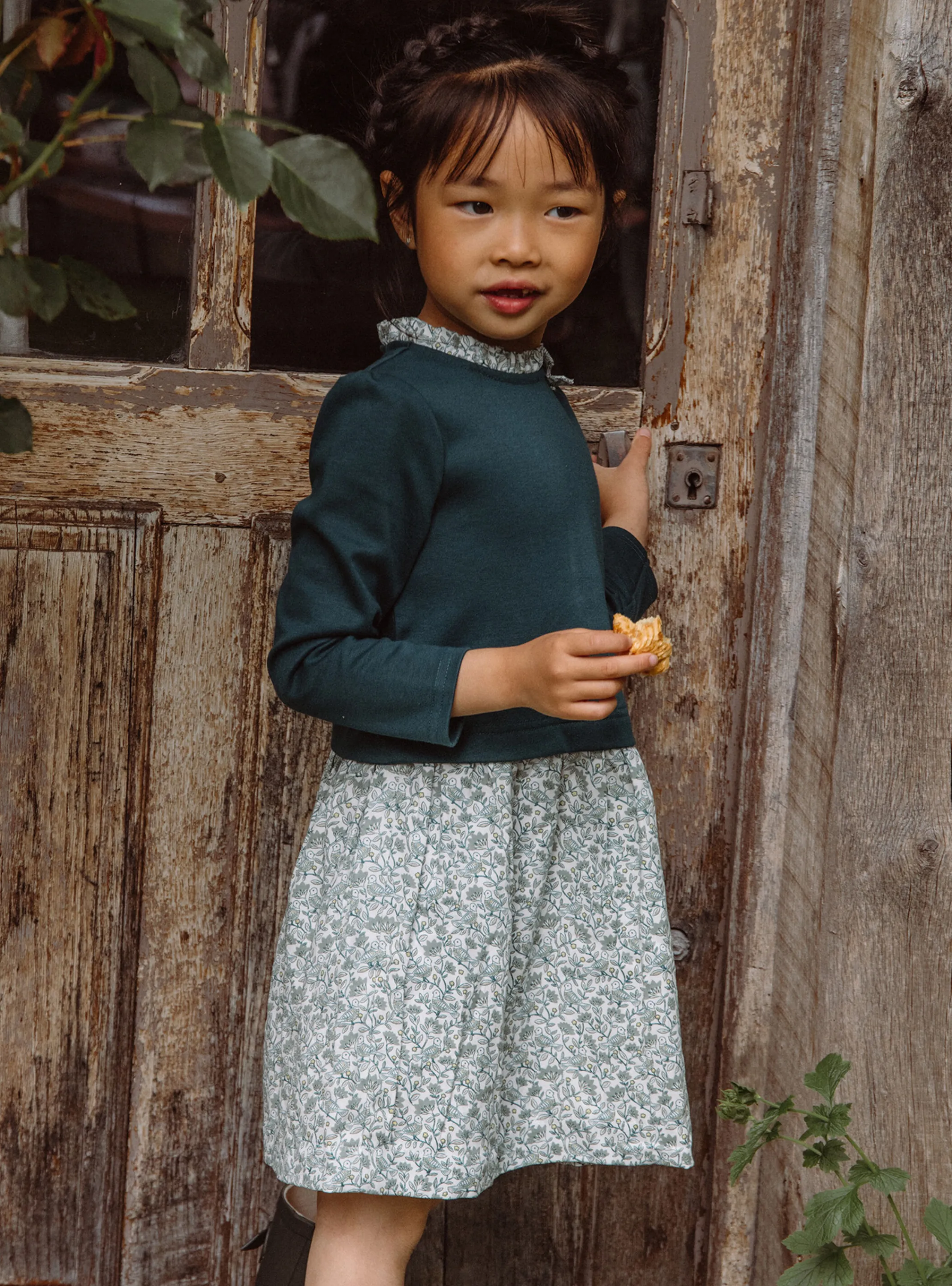 Store Sergent Major Emerald green long-sleeved dress
