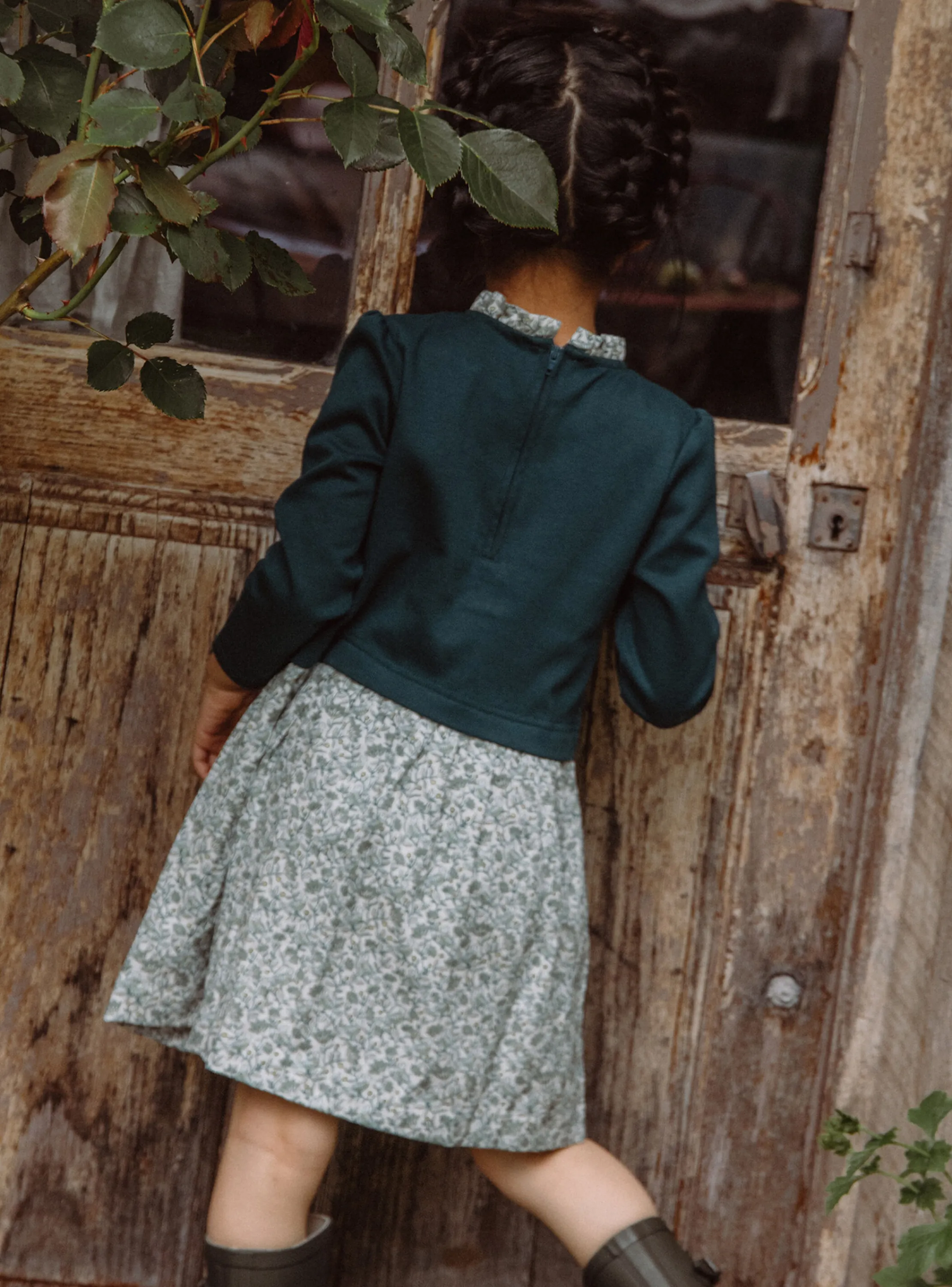 Store Sergent Major Emerald green long-sleeved dress