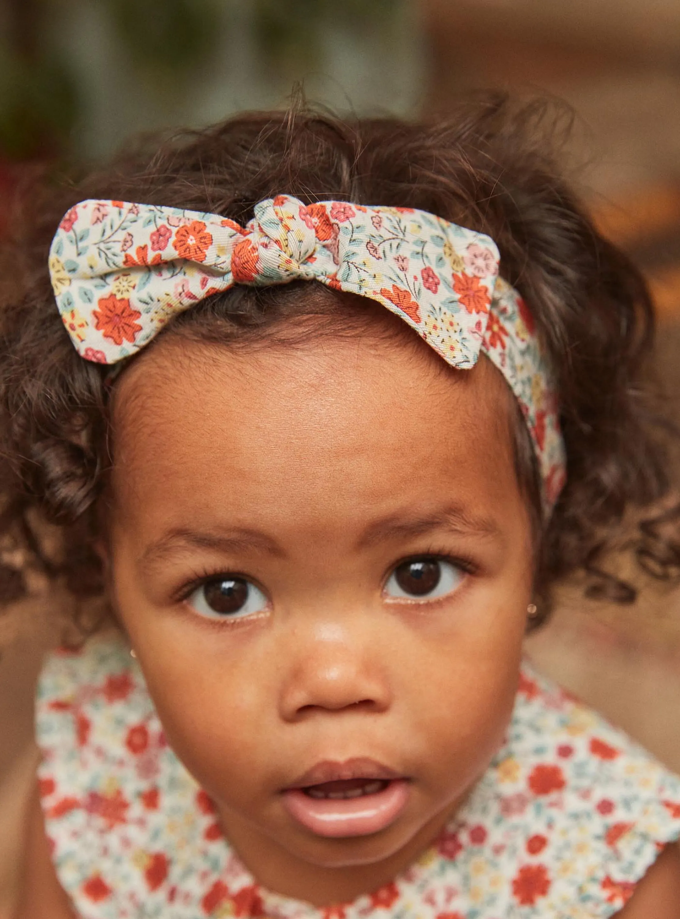 Store Sergent Major Flower-print vanilla headband