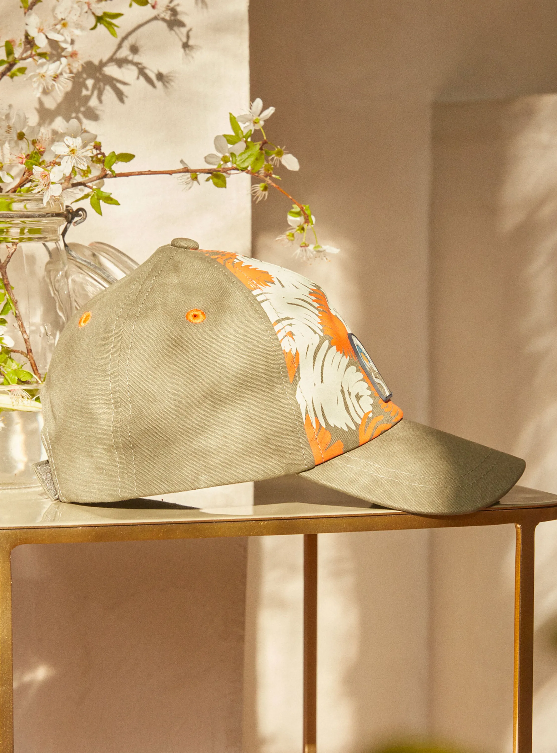 Sale Sergent Major Green printed cap