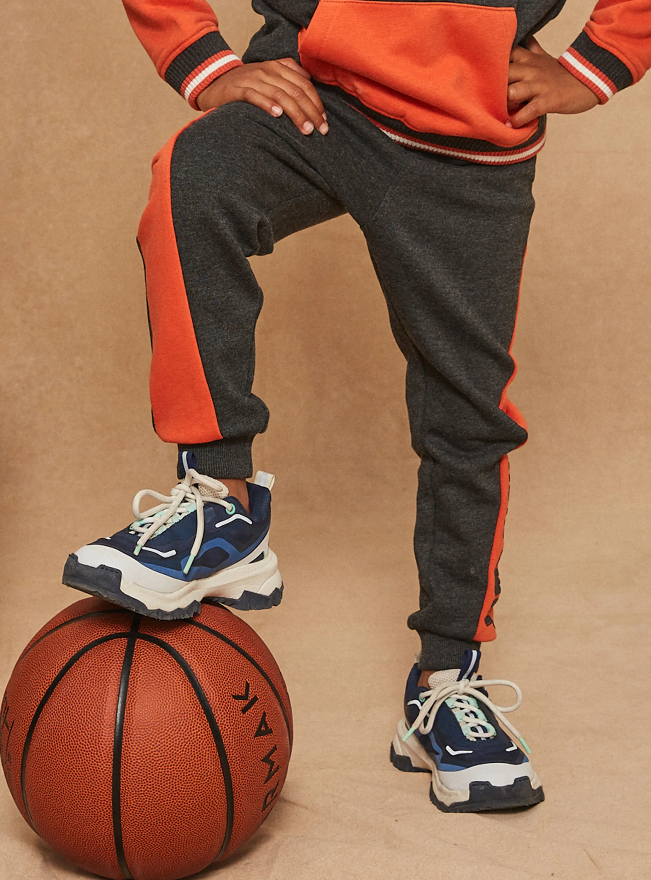 Hot Sergent Major Grey and orange jogging suit