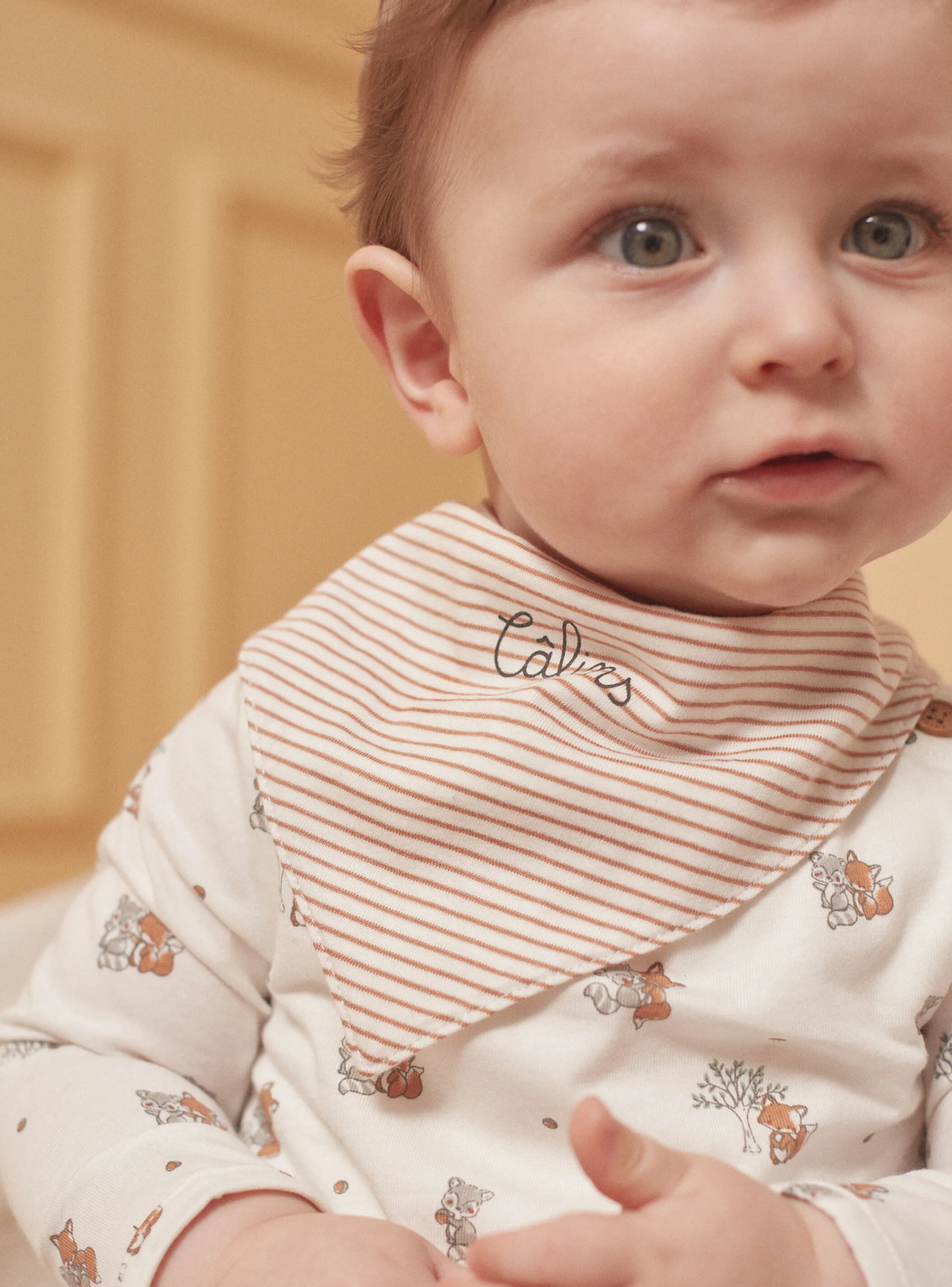 Online Sergent Major Hazelnut and ecru top, pants and bandana set