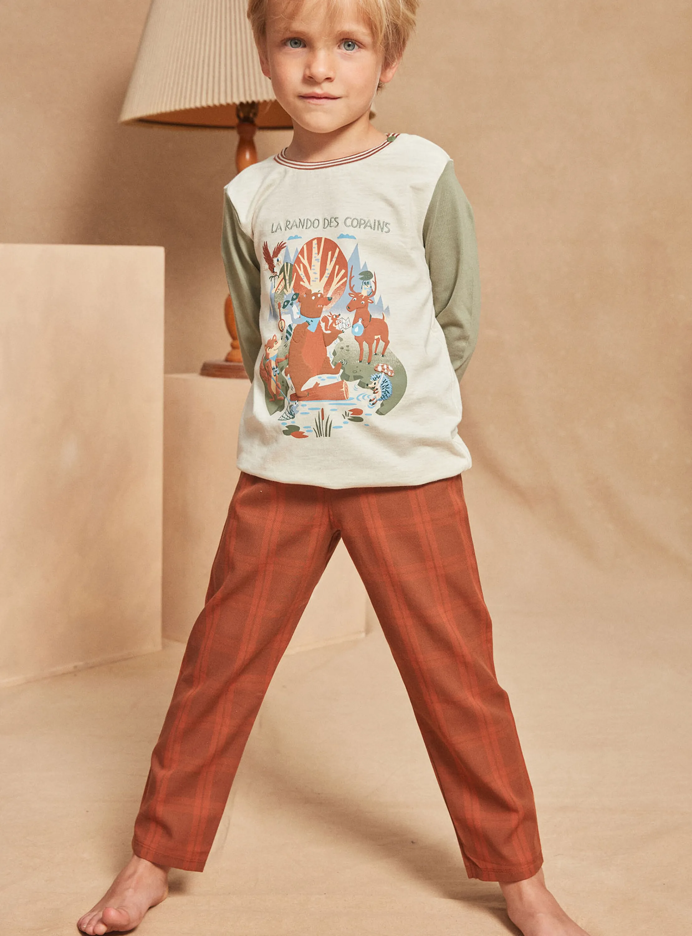 Outlet Sergent Major Hazelnut pyjamas in jersey and flannel