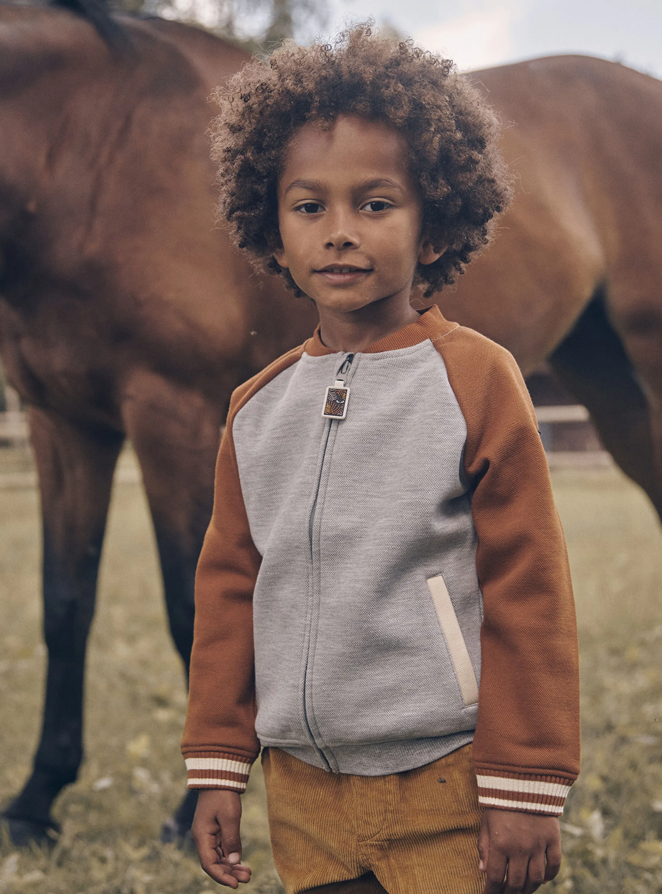 New Sergent Major Heather grey KIDS CARDIGAN