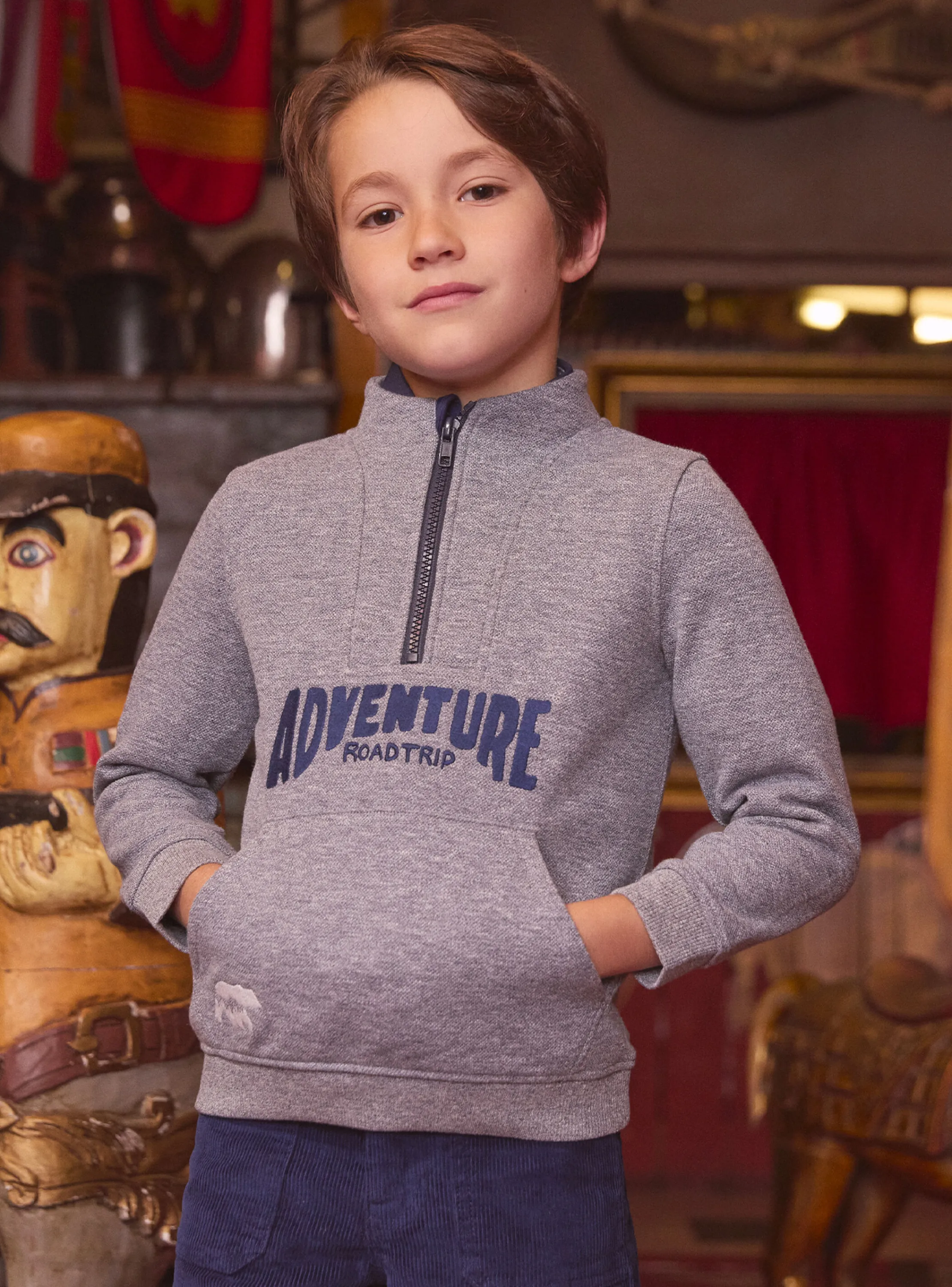 Outlet Sergent Major Heathered blue SWEAT SHIRT