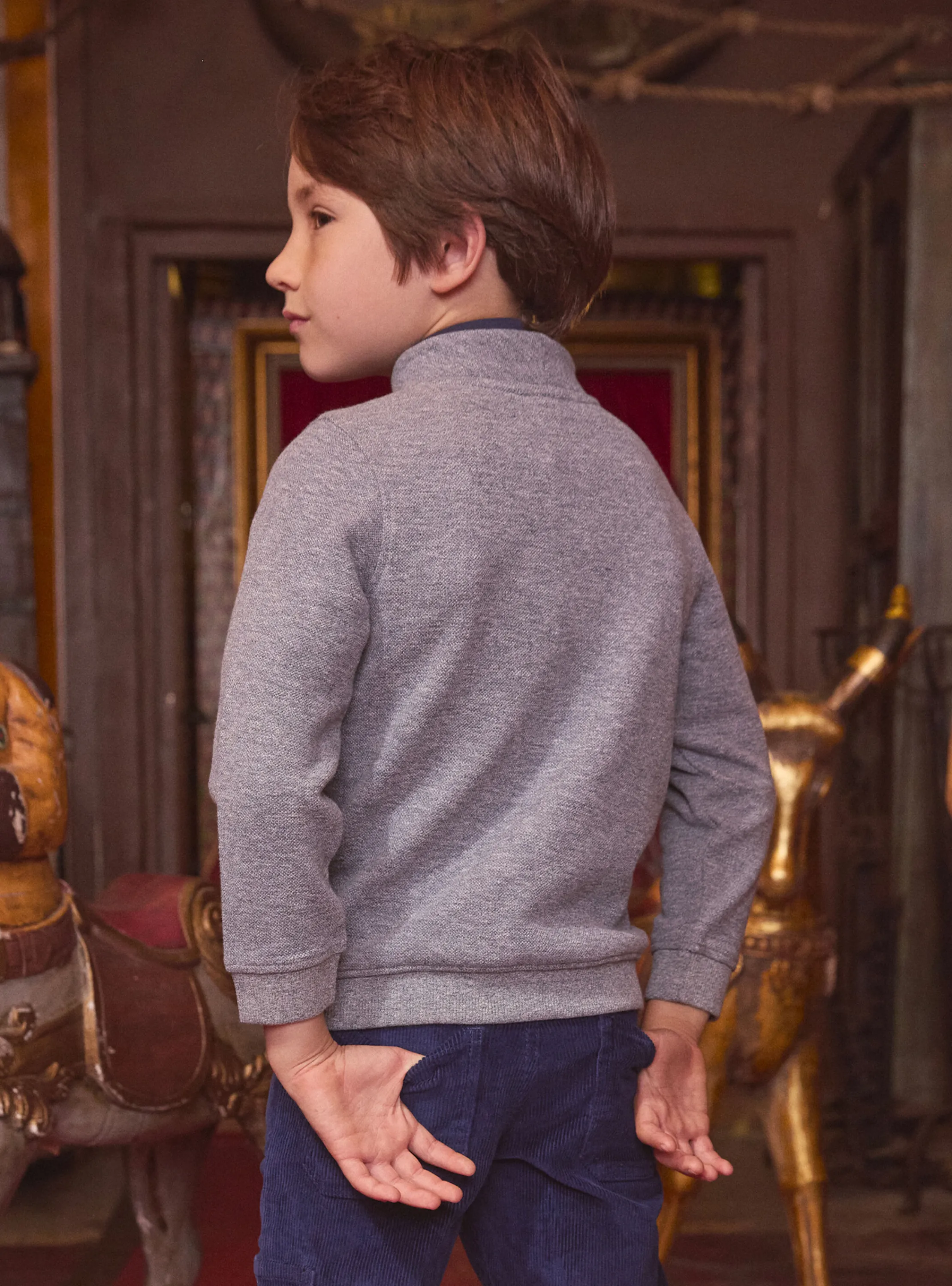 Outlet Sergent Major Heathered blue SWEAT SHIRT