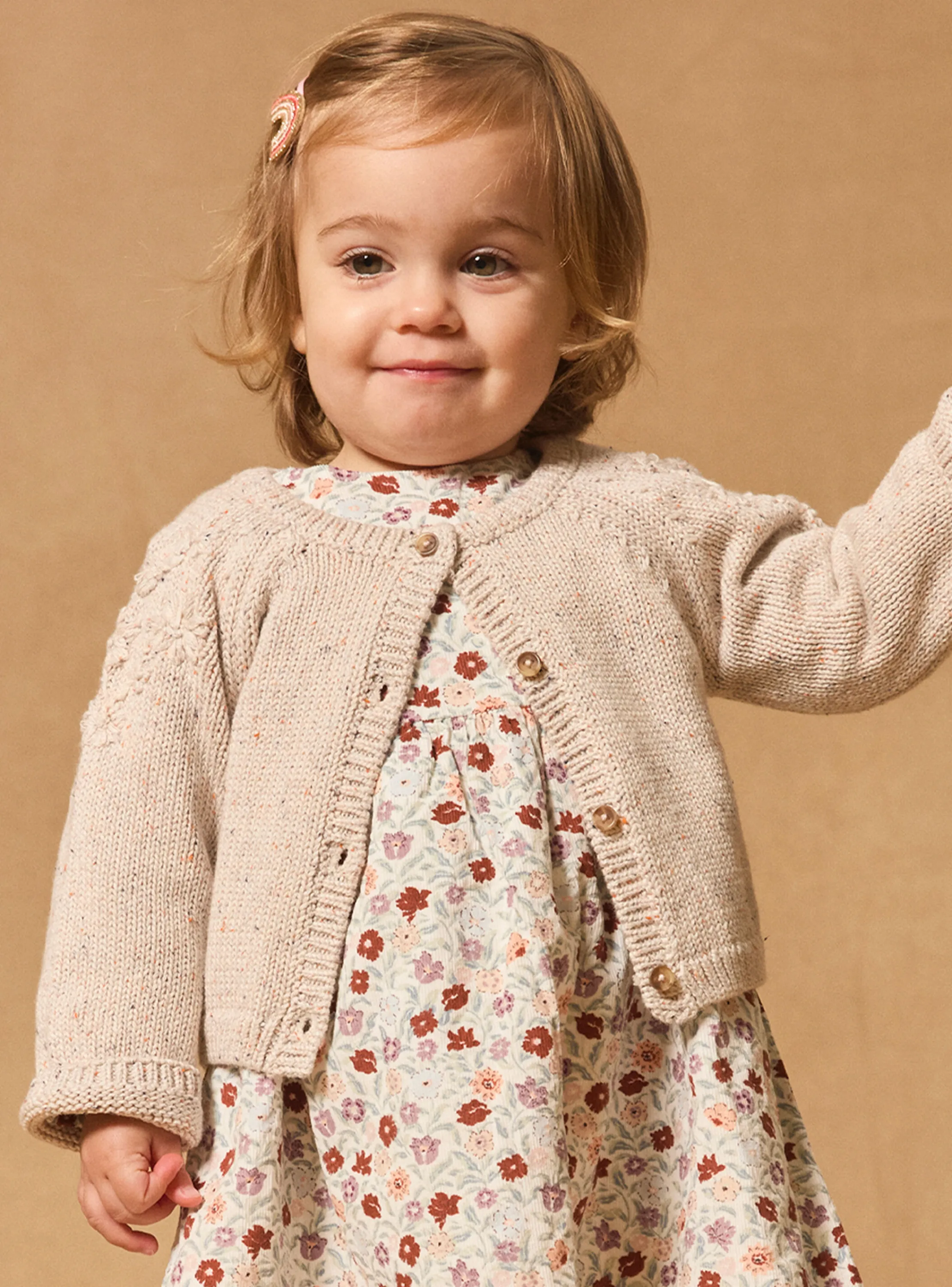 Cheap Sergent Major Heathered off white CARDIGAN
