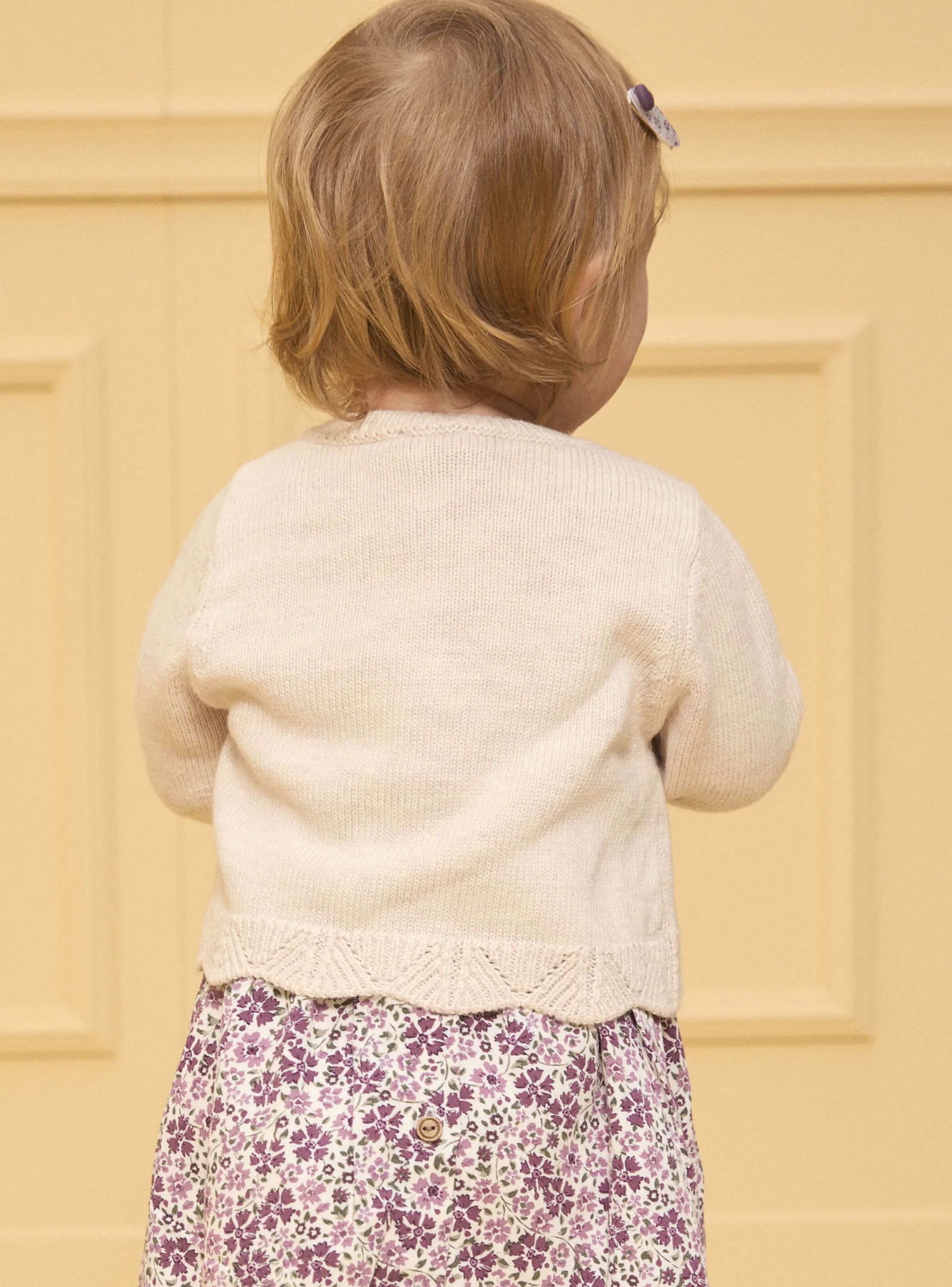 Clearance Sergent Major Heathered off white CARDIGAN