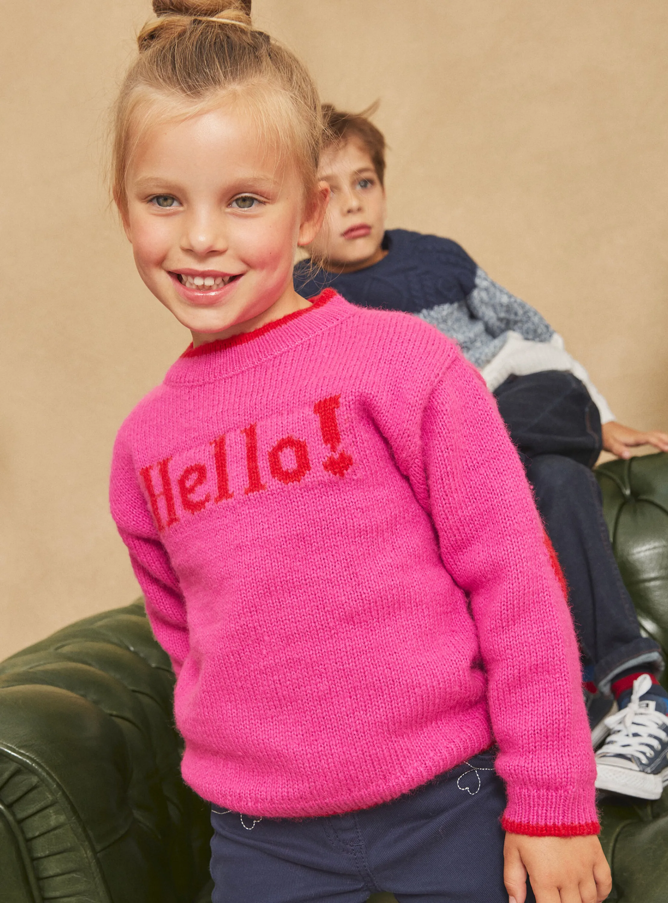 New Sergent Major Hello magenta sweater