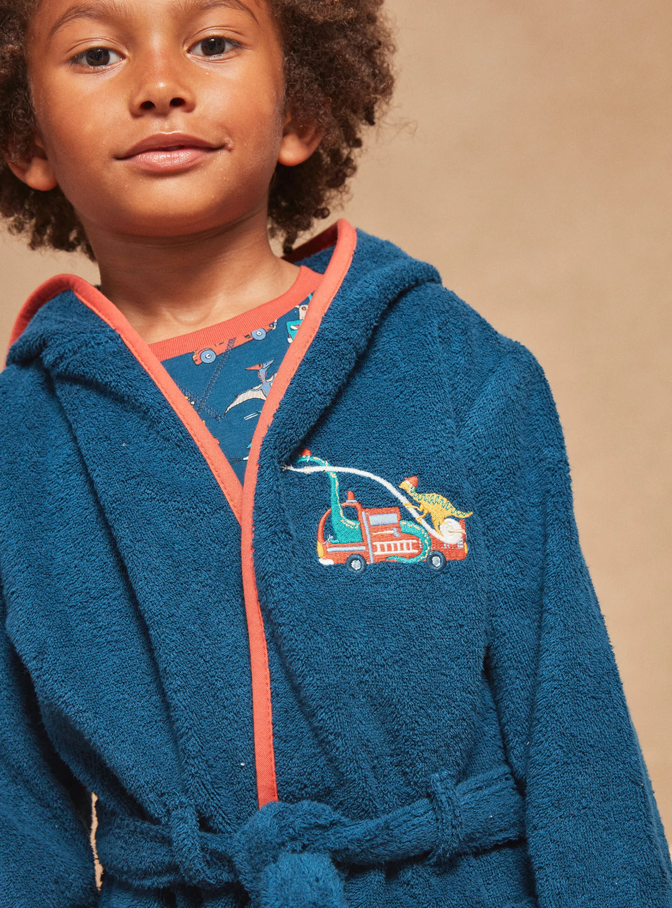Best Sergent Major Hooded petrol blue terry bathrobe