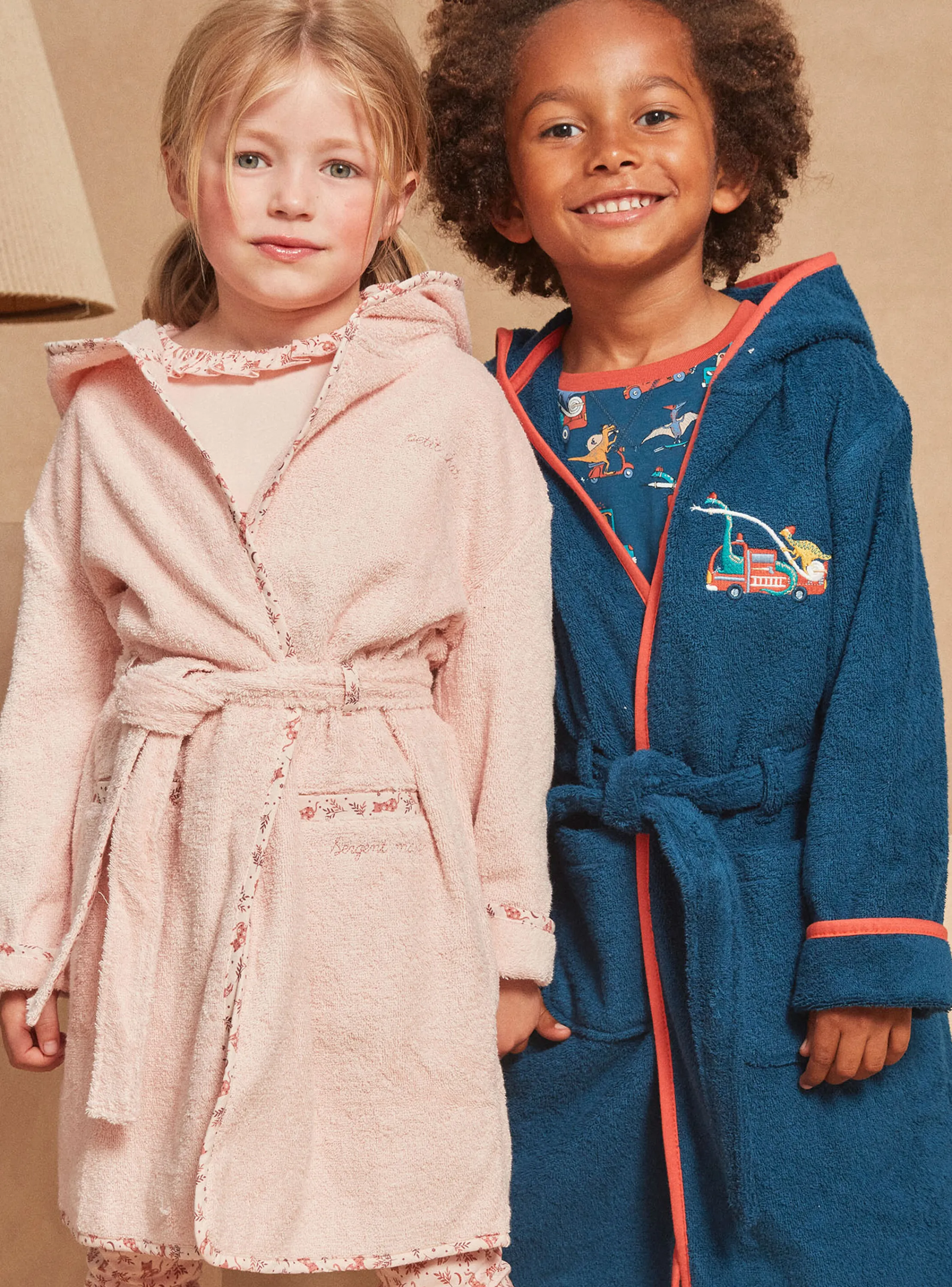 Best Sergent Major Hooded petrol blue terry bathrobe