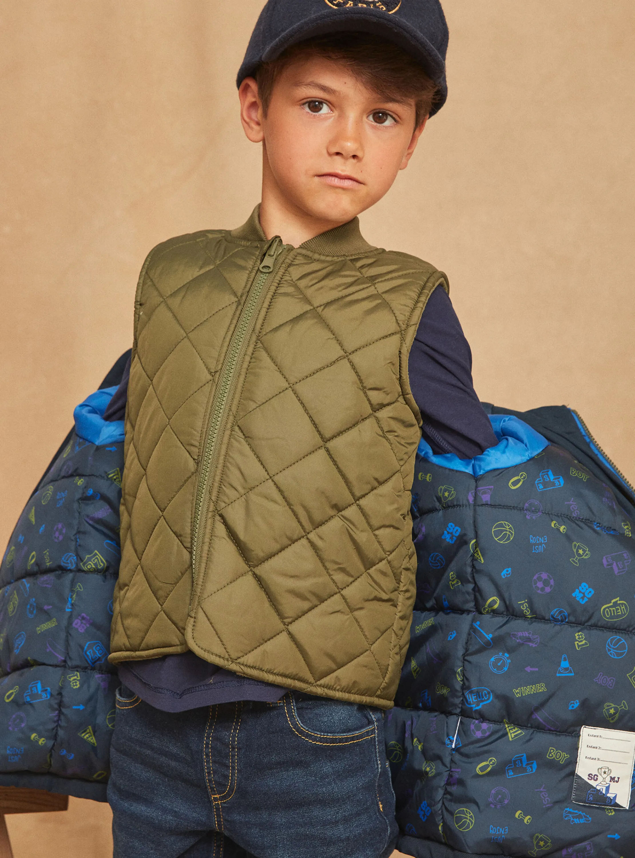 Sale Sergent Major 3 in 1 waterproof parka navy blue with hood
