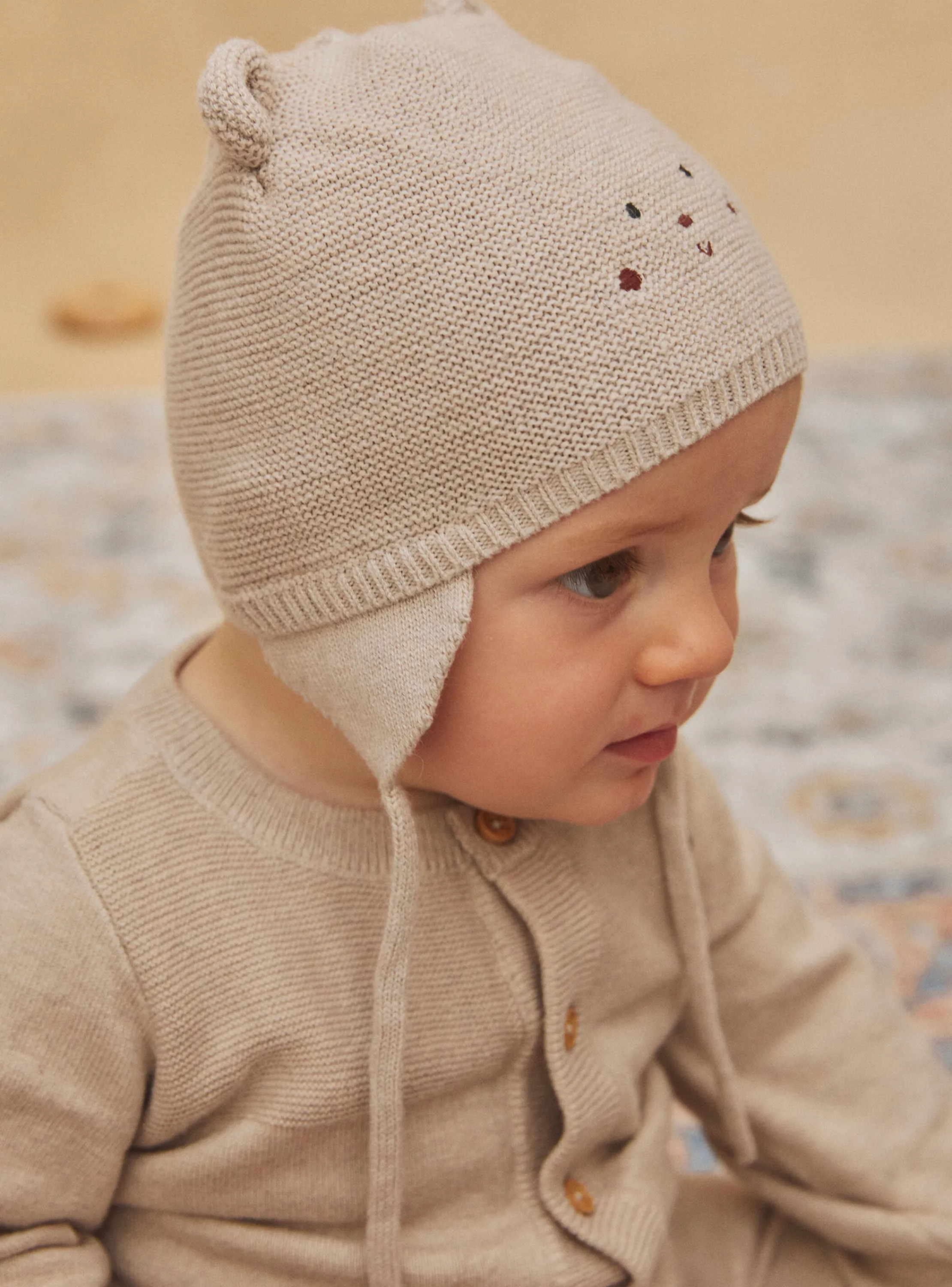 Outlet Sergent Major Knitted walnut bonnet